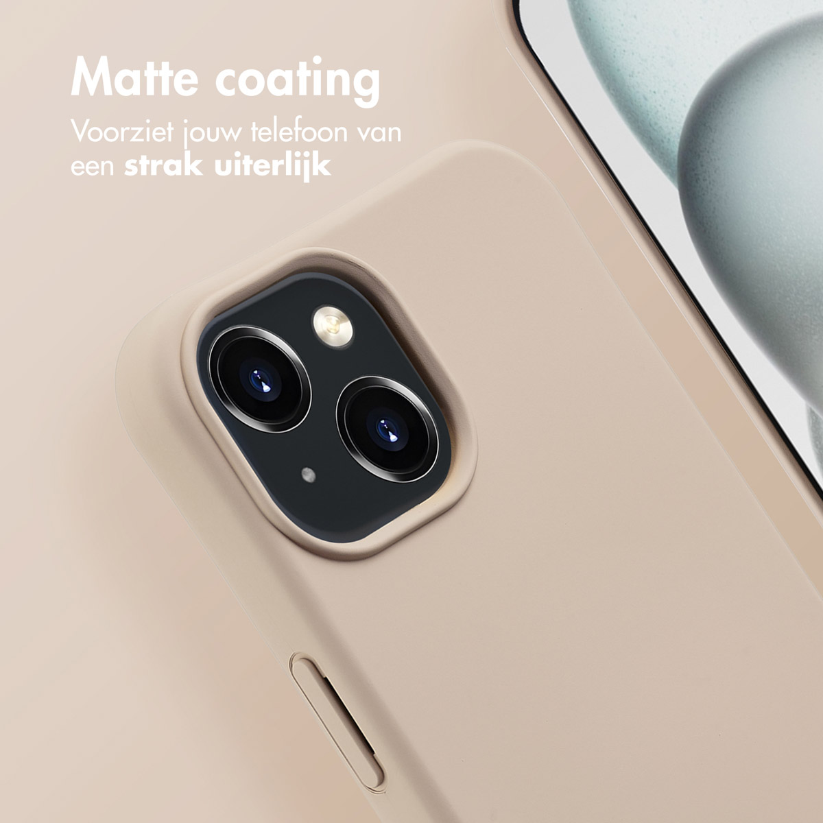 Eine Handyhülle mit matter Beschichtung mit einem Telefon.