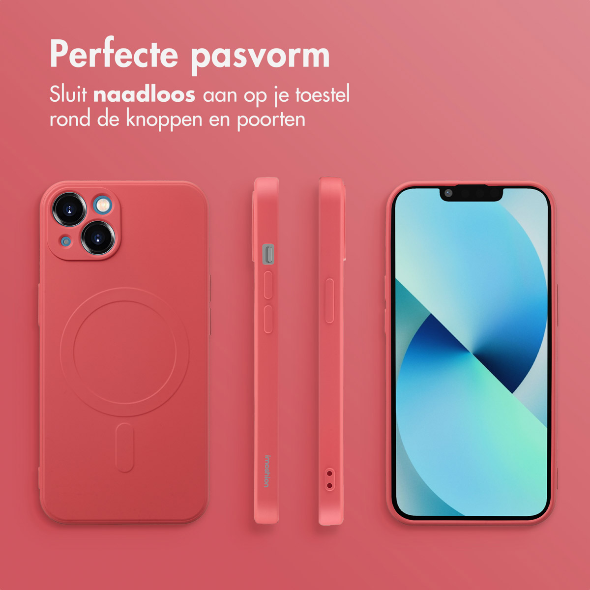 IMOSHION Coque colorée compatible avec iPhone 13 Mini Coque voor Apple iPhone 13 Mini Rose