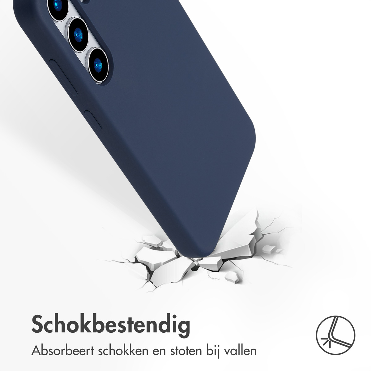 ACCEZZ Liquid Silicone Backcover met MagSafe - Geschikt voor Samsung Galaxy S25 Plus - Telefoonhoesje voor Samsung Samsung Galaxy S25 Plus Donkerblauw
