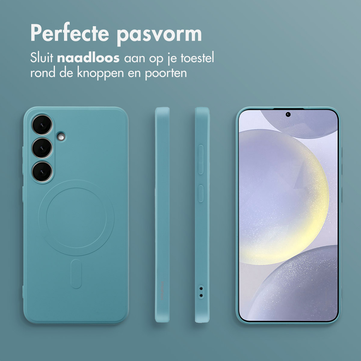IMOSHION Color Backcover met MagSafe - Geschikt voor Samsung Galaxy S24 Plus - Telefoonhoesje voor Samsung Samsung Galaxy S24 Plus Turquoise