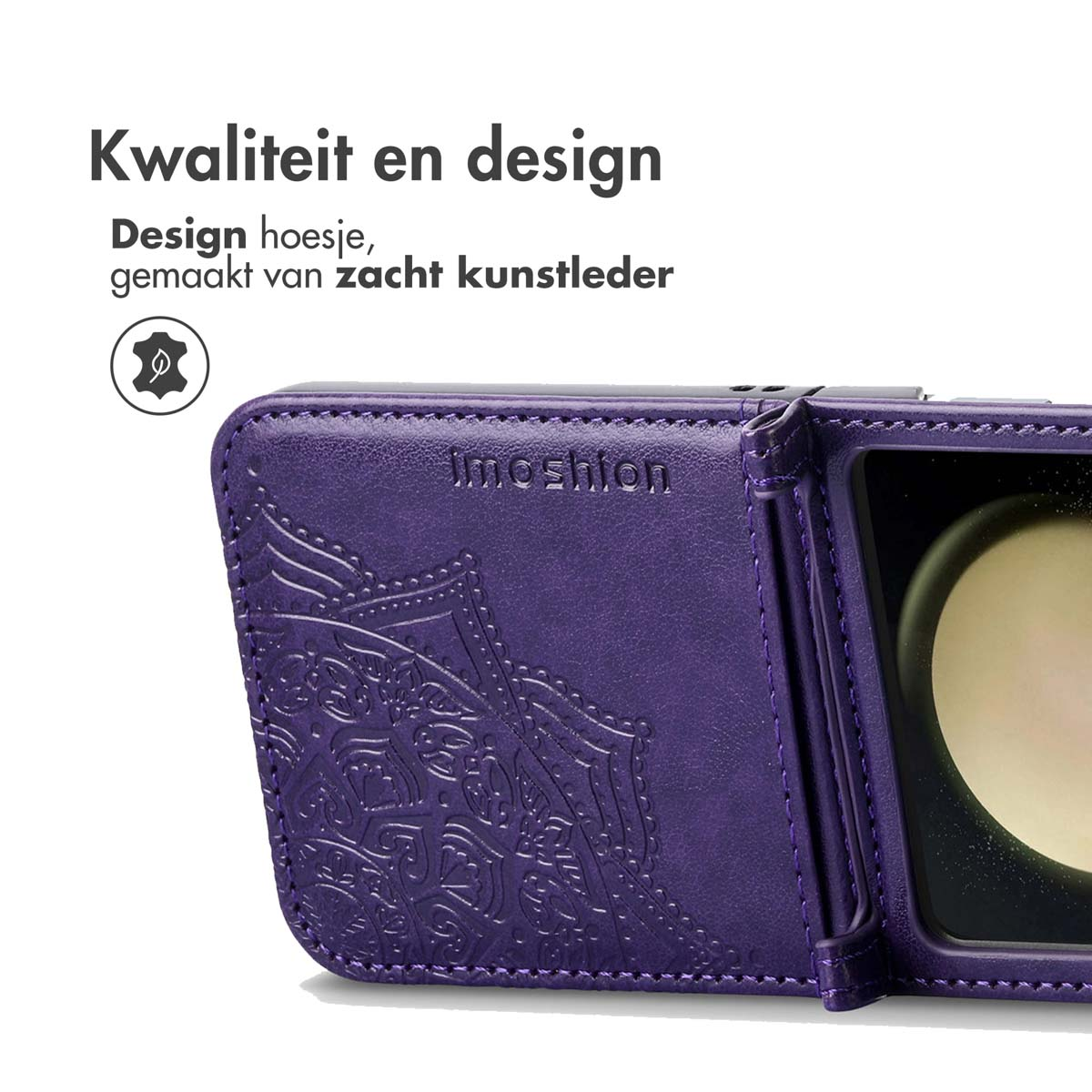 IMOSHION Coque folio compatible avec Samsung Galaxy Z Flip 6 Étui de Téléphone voor Samsung Samsung Galaxy Z Flip 6 Violet