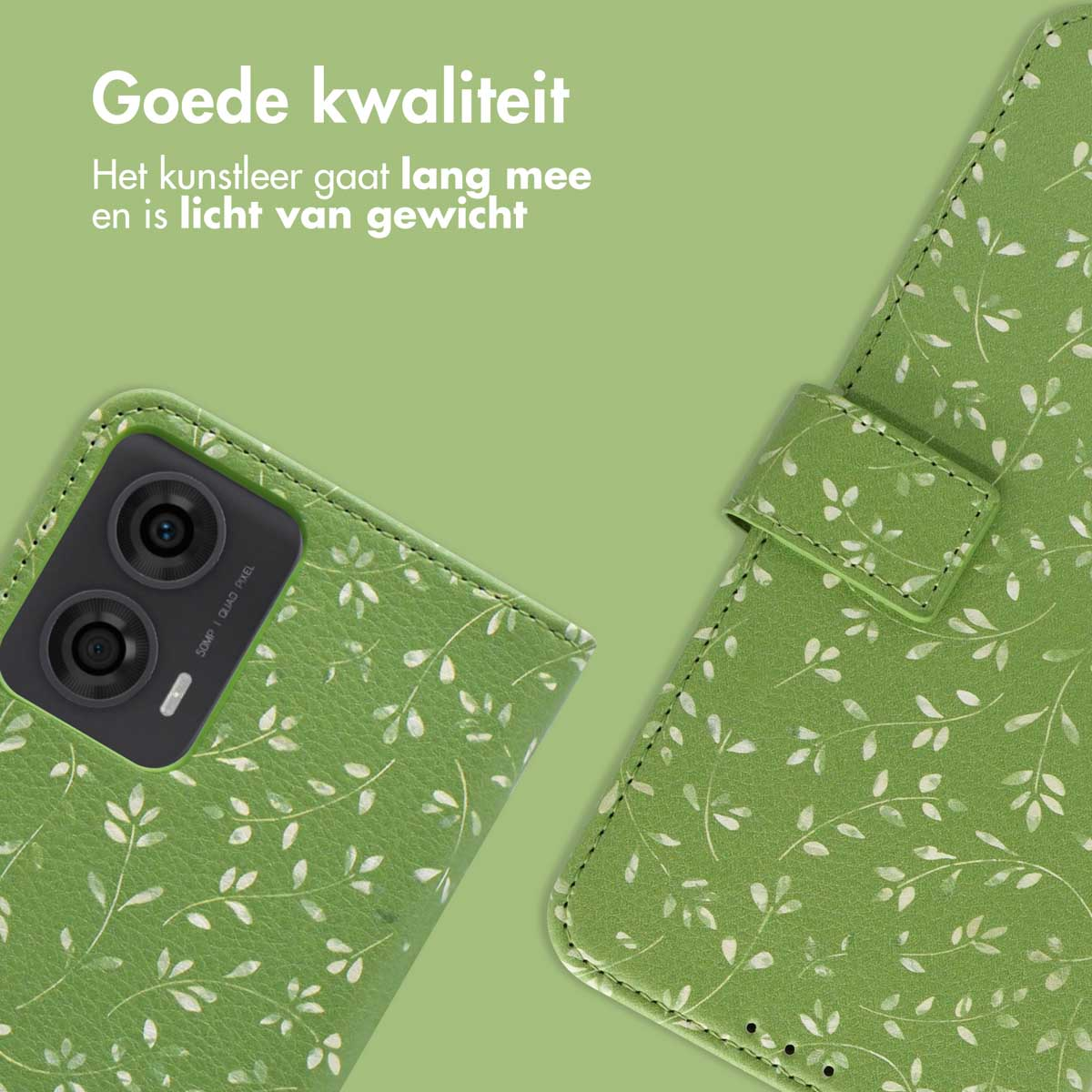 IMOSHION Design Bookcase Telefoonhoesje voor Motorola Motorola Moto G24 Power Meerkleurig