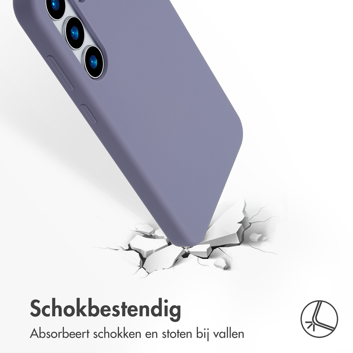 ACCEZZ Protettiva SH00079752 Custodia per Samsung Smartphone, Grigio, Lavanda
