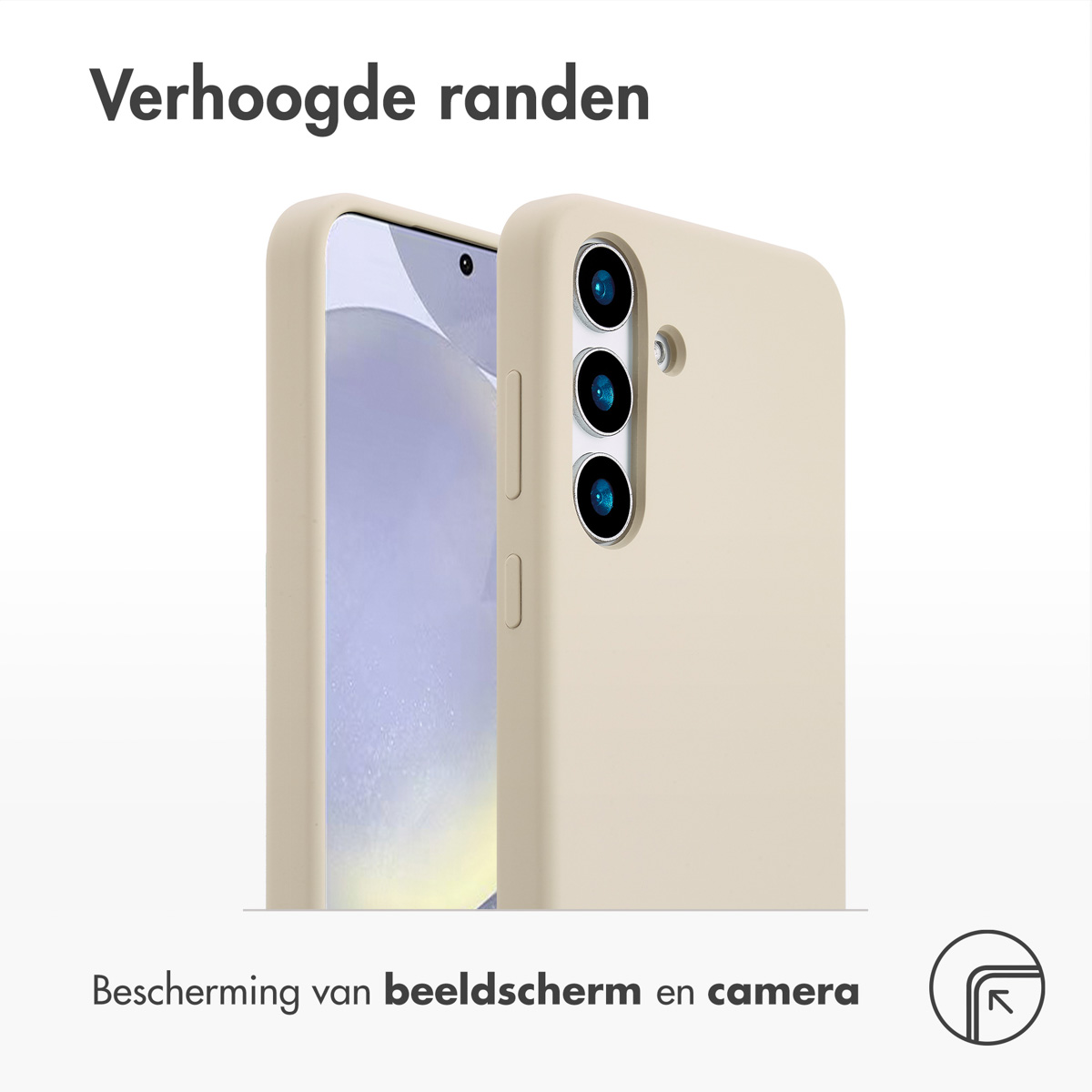 ACCEZZ Liquid Silicone Backcover met MagSafe - Geschikt voor Samsung Galaxy S25 Plus - Telefoonhoesje voor Samsung Samsung Galaxy S25 Plus Beige