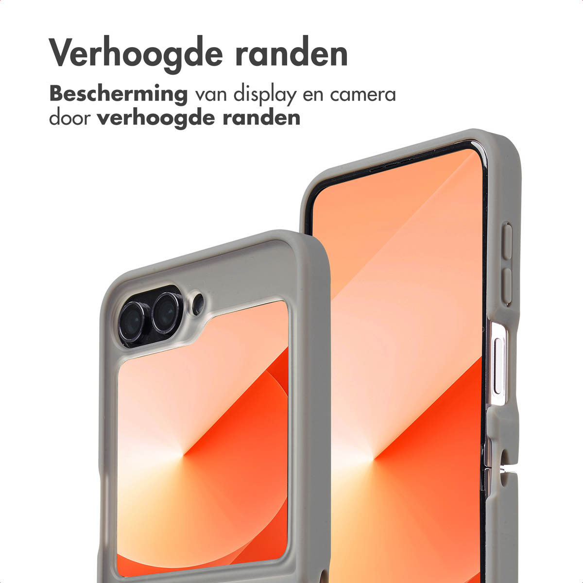 IMOSHION Color Guard Backcover MagSafe - Geschikt voor Samsung Galaxy Z Flip 6 - Telefoonhoesje voor Samsung Samsung Galaxy Z Flip 6 Grijs