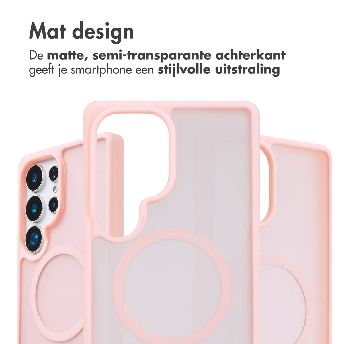 IMOSHION Color Guard Backcover MagSafe - Geschikt voor Samsung Galaxy S25 Ultra - Telefoonhoesje voor Samsung Samsung Galaxy S25 Ultra Lichtroze