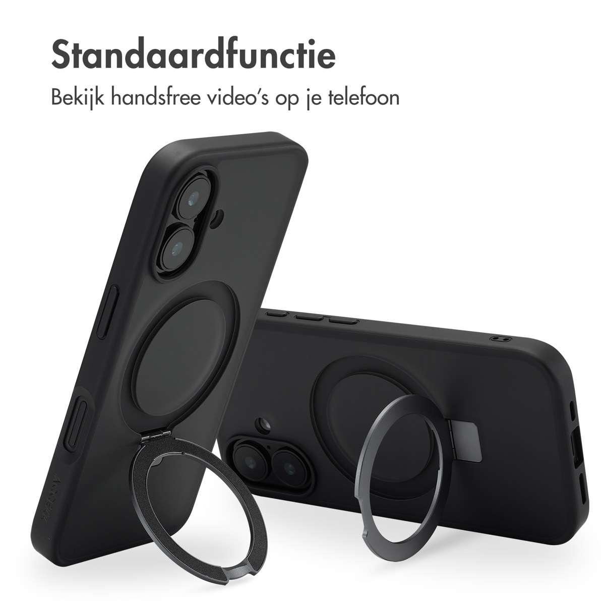 ACCEZZ Coque arrière compatible avec iPhone 16 Étui de Téléphone voor Apple iPhone 16 Noir