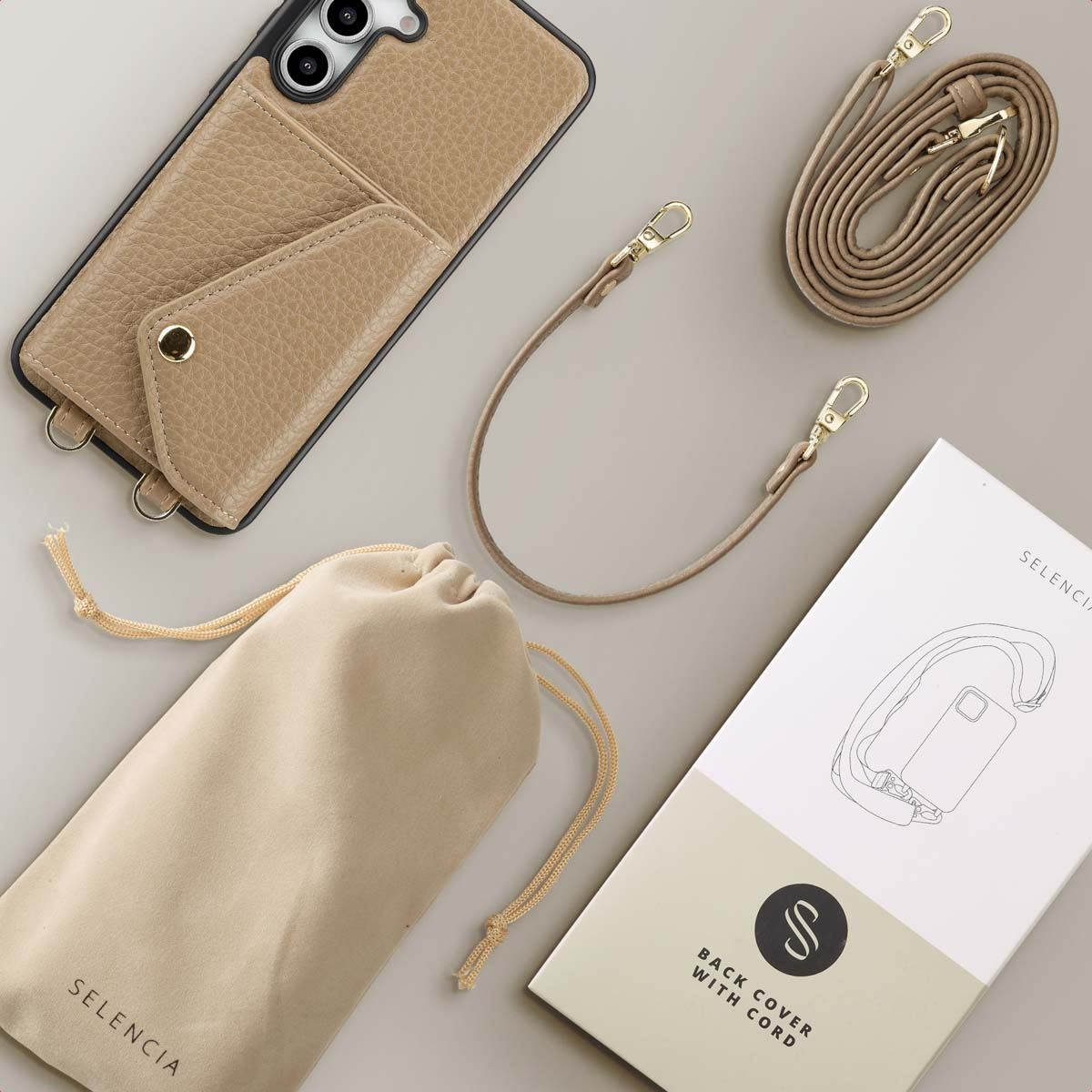 SELENCIA Sera COVER per Samsung Galaxy S24 FE, Beige