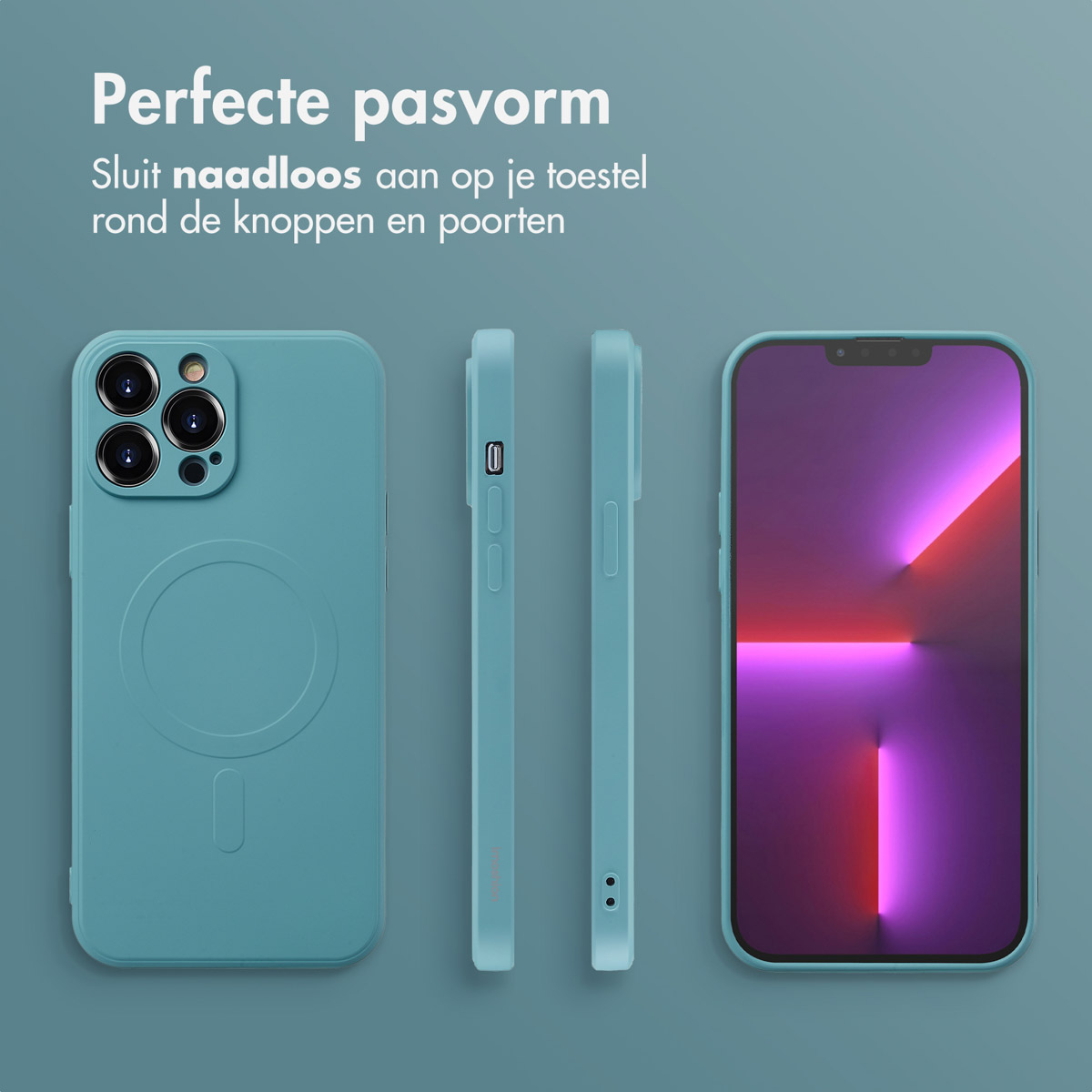 IMOSHION Coque colorée compatible avec iPhone 13 Pro Max Étui de Téléphone voor Apple iPhone 13 Pro Max Turquoise