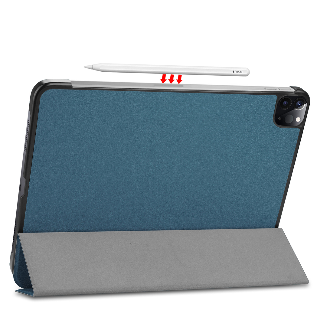 IMOSHION Custodia Protettiva Trifold Bookcover Custodia per tablet Copertina per Apple Ecopelle, Verde scuro