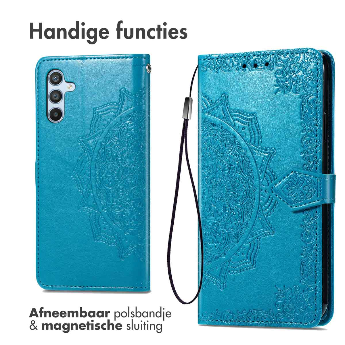 IMOSHION Klapphülle Mandala, Bookcover, Samsung, Galaxy A34 (5G), Türkis