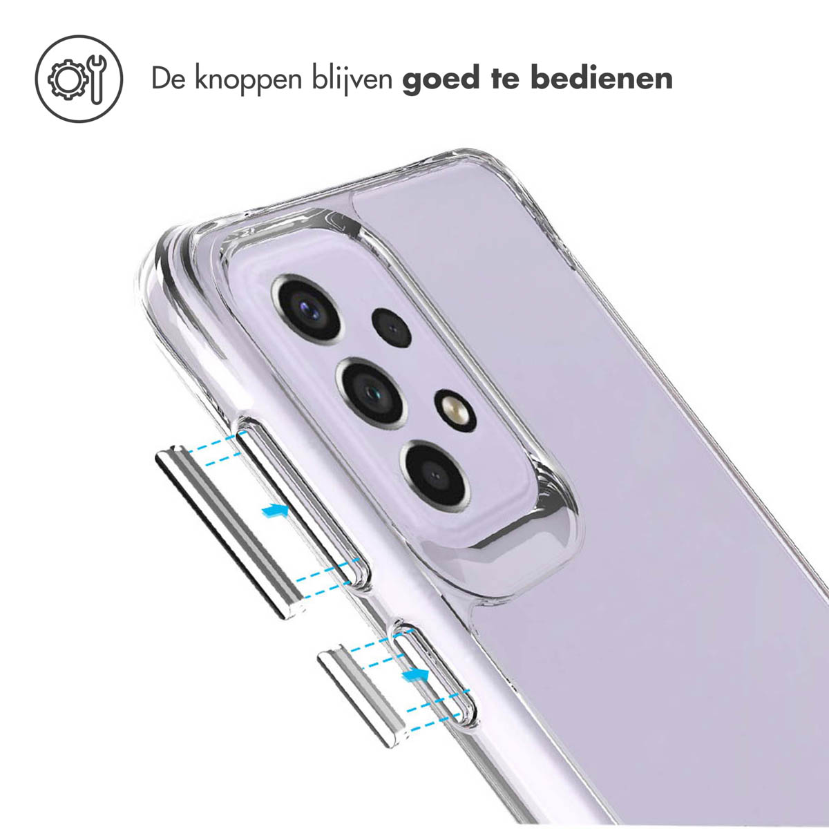 IMOSHION Rugged Air Case - Geschikt voor Samsung Galaxy A33 - Telefoonhoesje voor Samsung Samsung Galaxy A33 Transparant