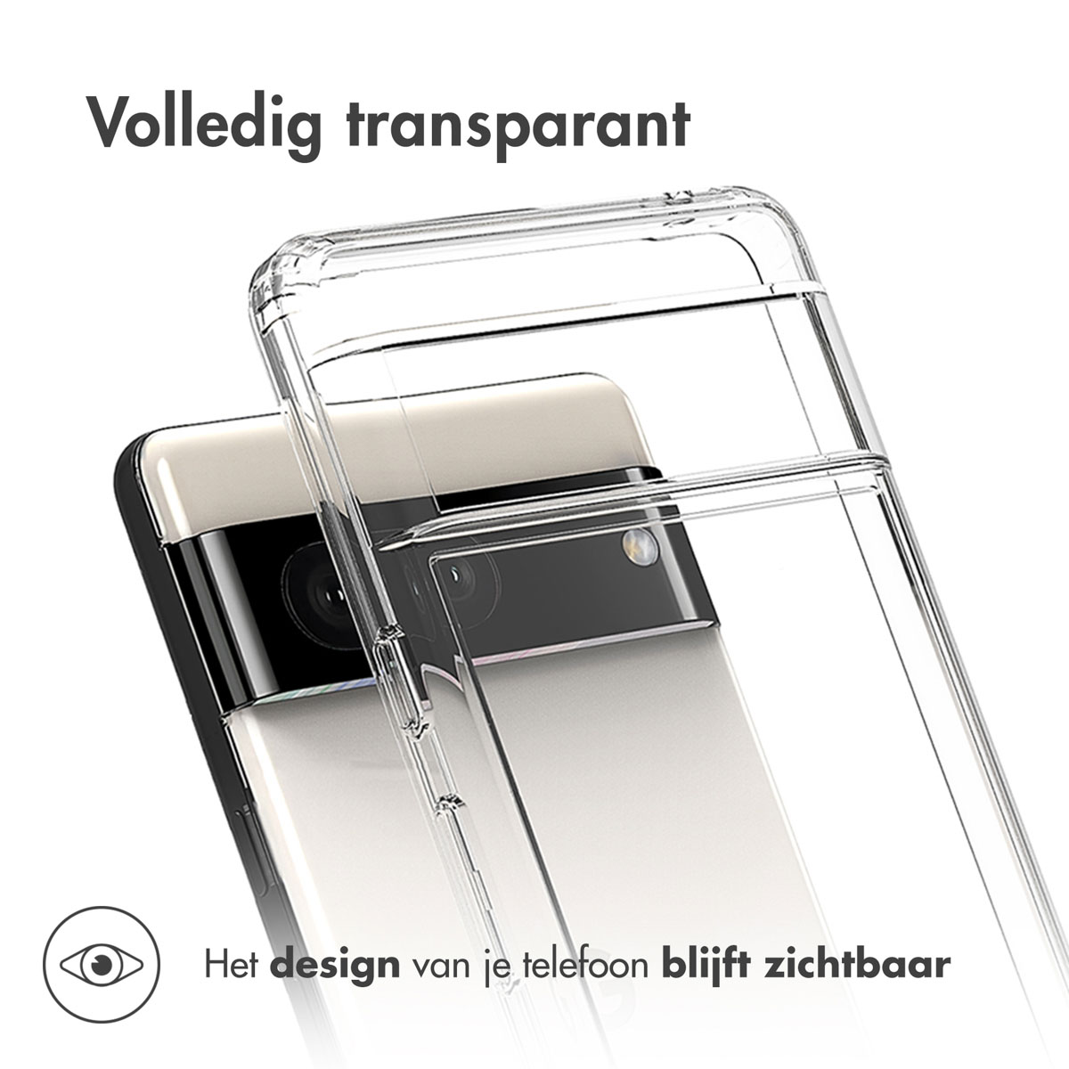 Coque de téléphone transparente sur un téléphone. Le design du téléphone est visible.