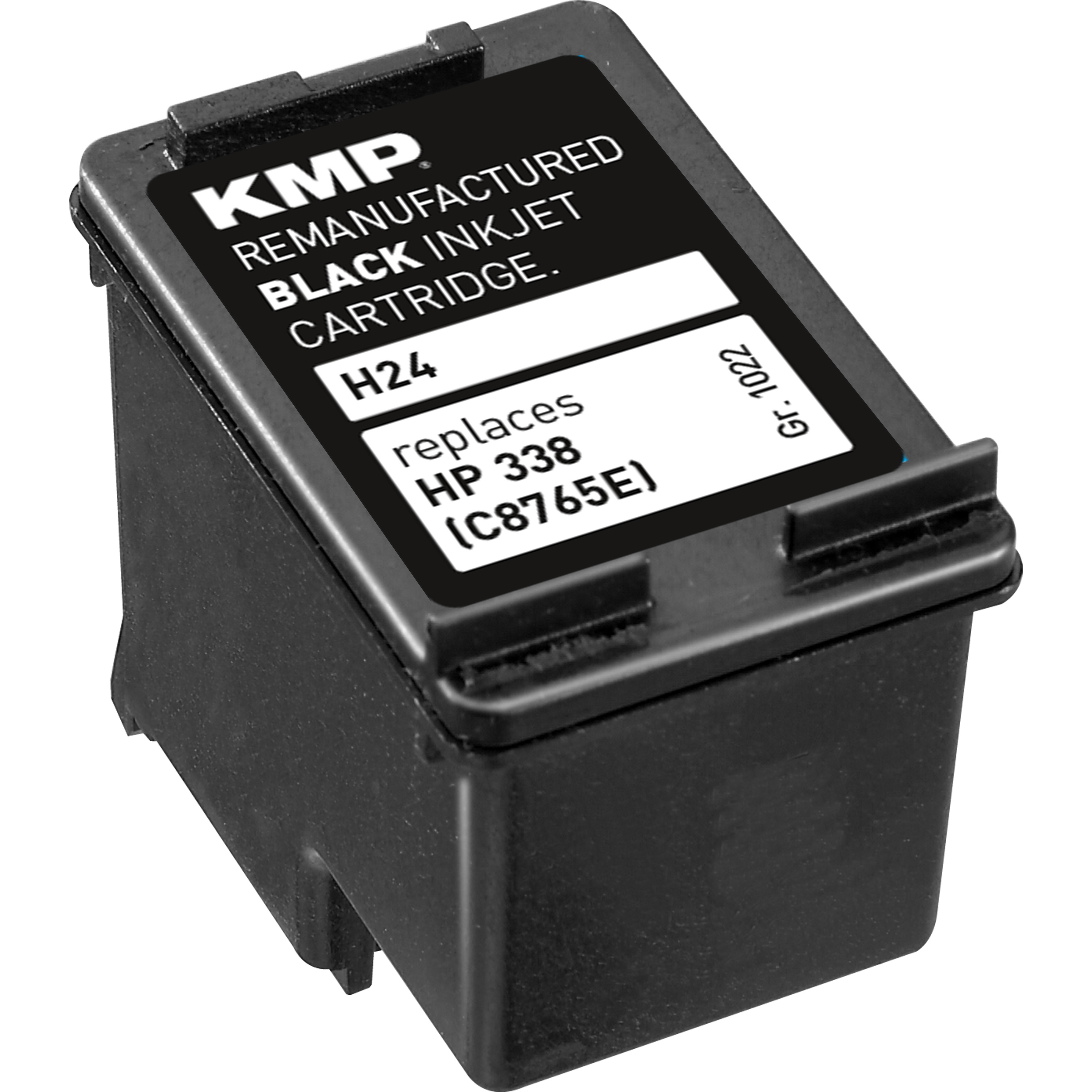 Cartuccia a getto d'inchiostro nera rigenerata KMP H24, sostituisce HP 338 (C8765E).