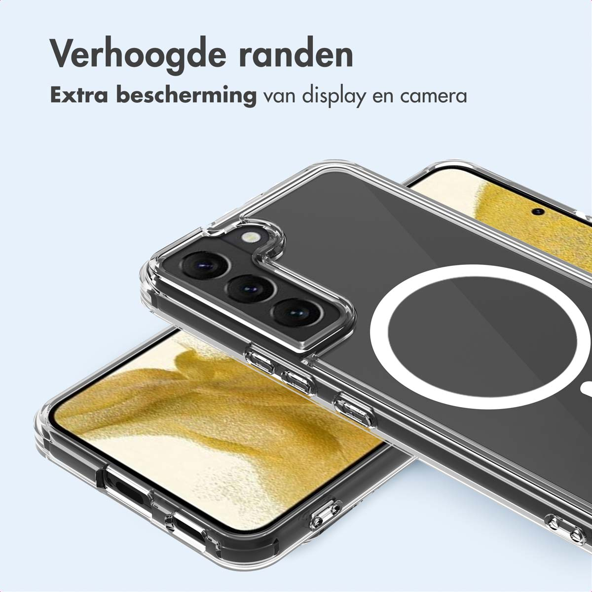 IMOSHION Protective Backcover met MagSafe geschikt voor Samsung Galaxy S22 Phone case Transparent