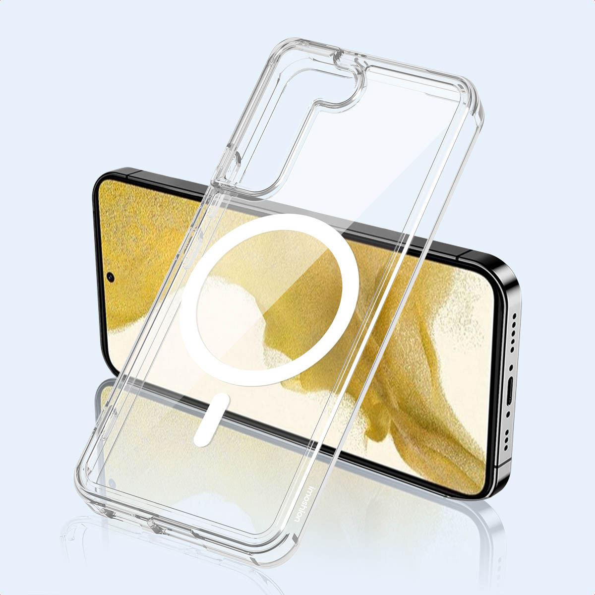 IMOSHION Protective Backcover met MagSafe geschikt voor Samsung Galaxy S22 Phone case Transparent