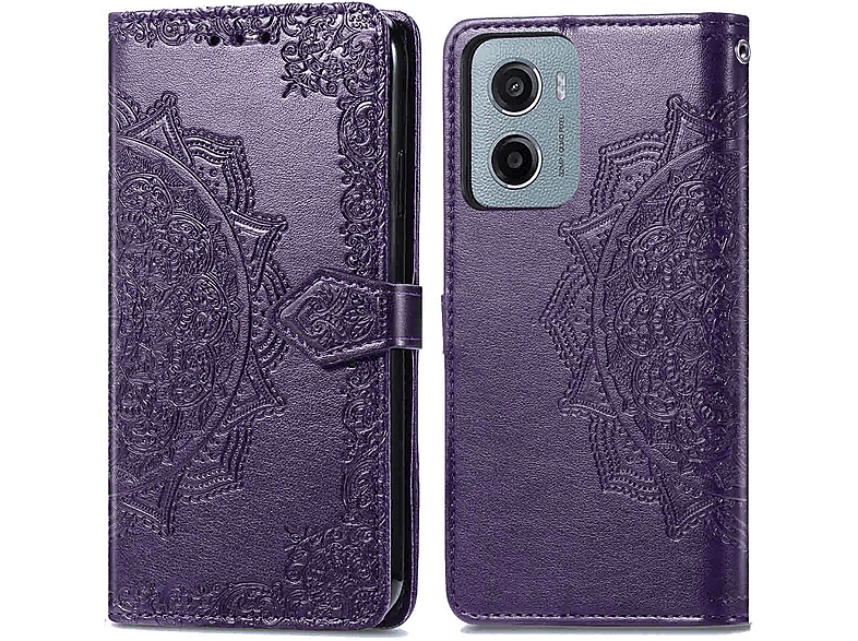 UPLAI Pelle Cover per Motorola Moto E15/Moto G05, Antiurto