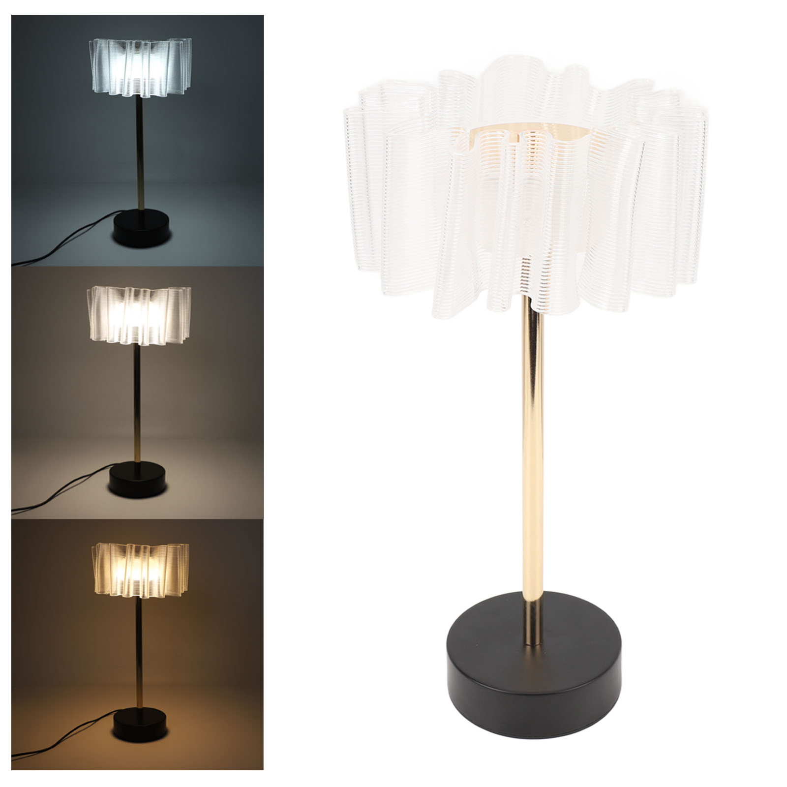 Eine Lampe mit mehreren Helligkeitseinstellungen, mit drei verschiedenen Lichtern.