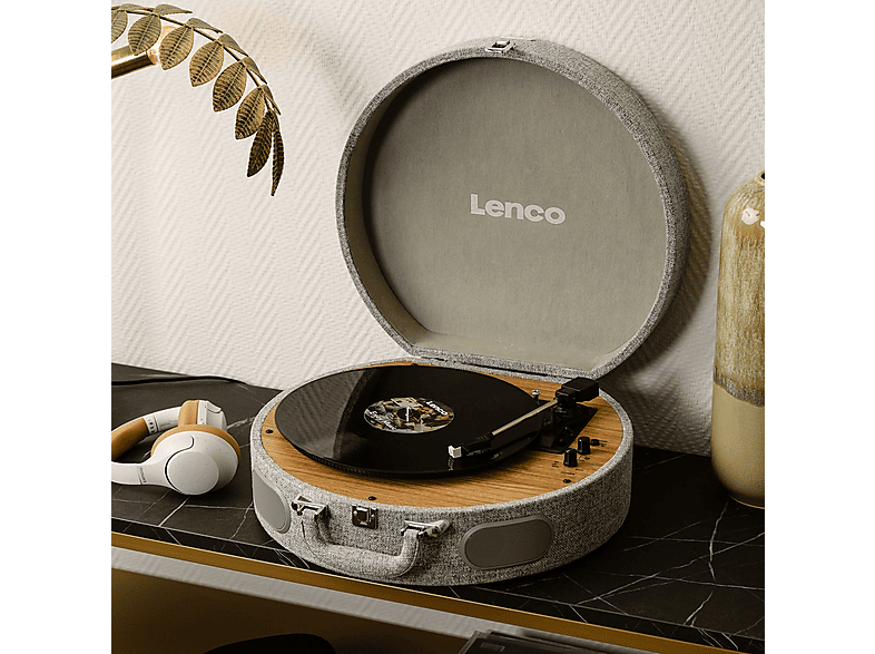 LENCO LS-66-GY Dahili Hoparlör ve Bluetooth Özellikli Ahşap Pikap