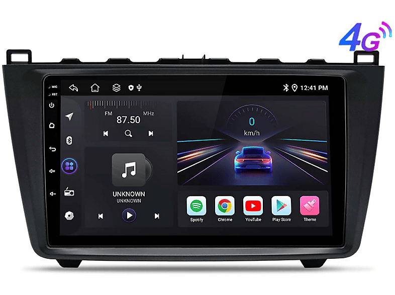 Mazda 6 Gh Android 14 Autoradio Für Mazda 6 2007-2012 - 9 Zoll Mit CarPlay 9 Zoll Android Auto