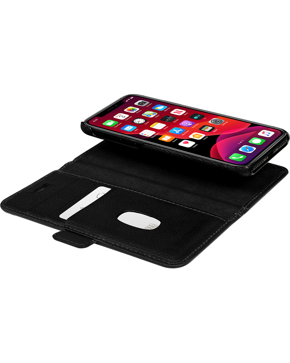 DBRAMANTE1928 DBLYXIGTBL1095 CUSTODIA A LIBRO per Apple iPhone 11 Pro, Nero