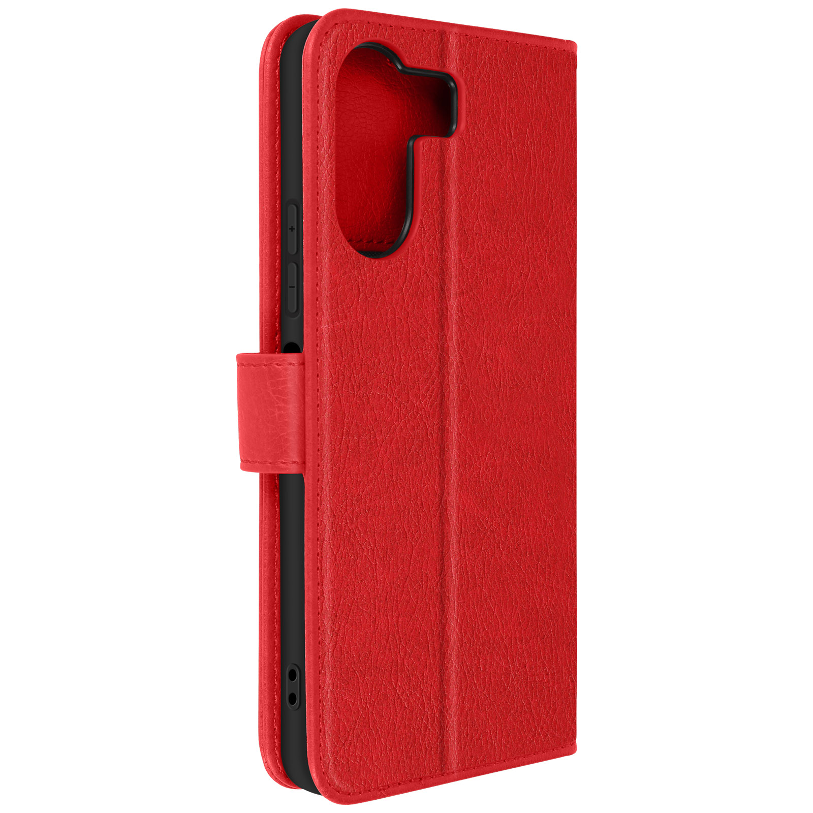 Custodia rossa, chiusa, con una trama rossa, sfondo bianco.