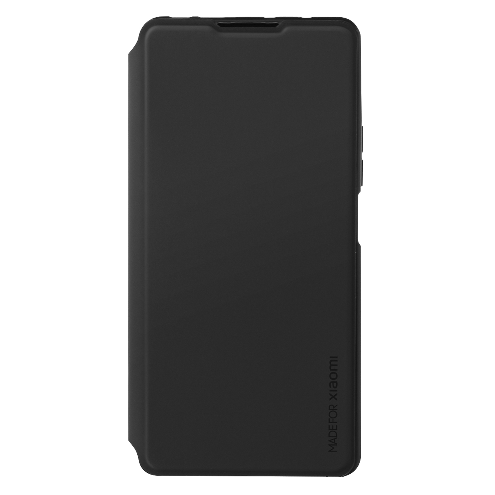 Eine schwarze Handyhülle mit den Worten "MADE FOR XIAOMI" darauf.