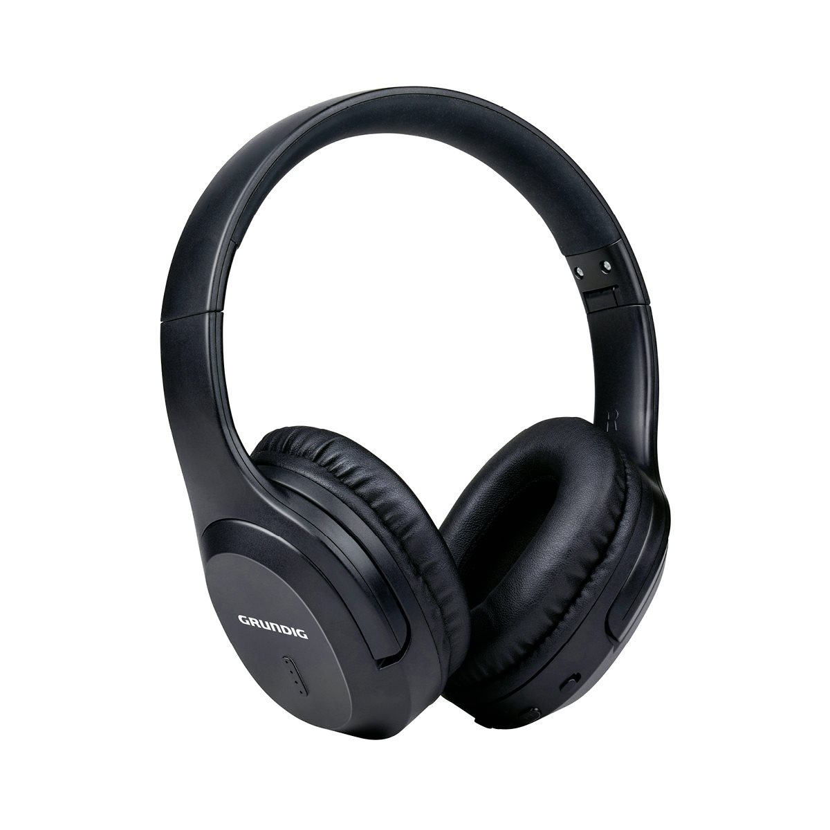 Schwarze Grundig Kopfhörer, Over-Ear-Design, freigestellt auf weißem Grund.