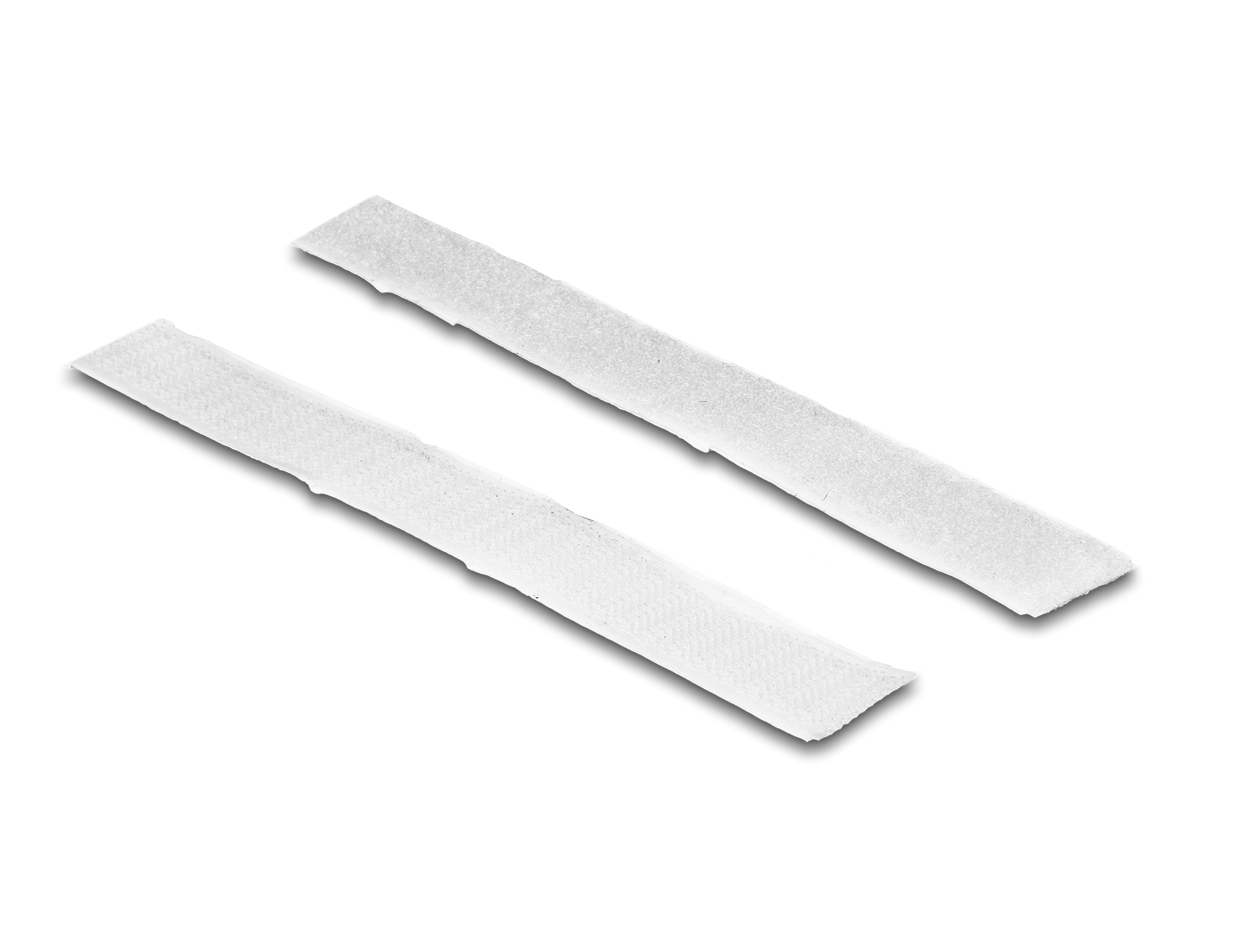 Due strisce di tessuto bianco, probabilmente per pulire o asciugare.