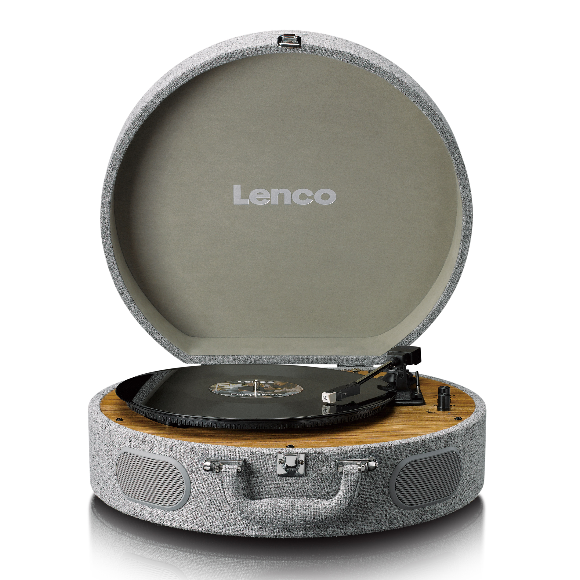 LENCO LS-66-GY Dahili Hoparlör ve Bluetooth Özellikli Ahşap Pikap Gri