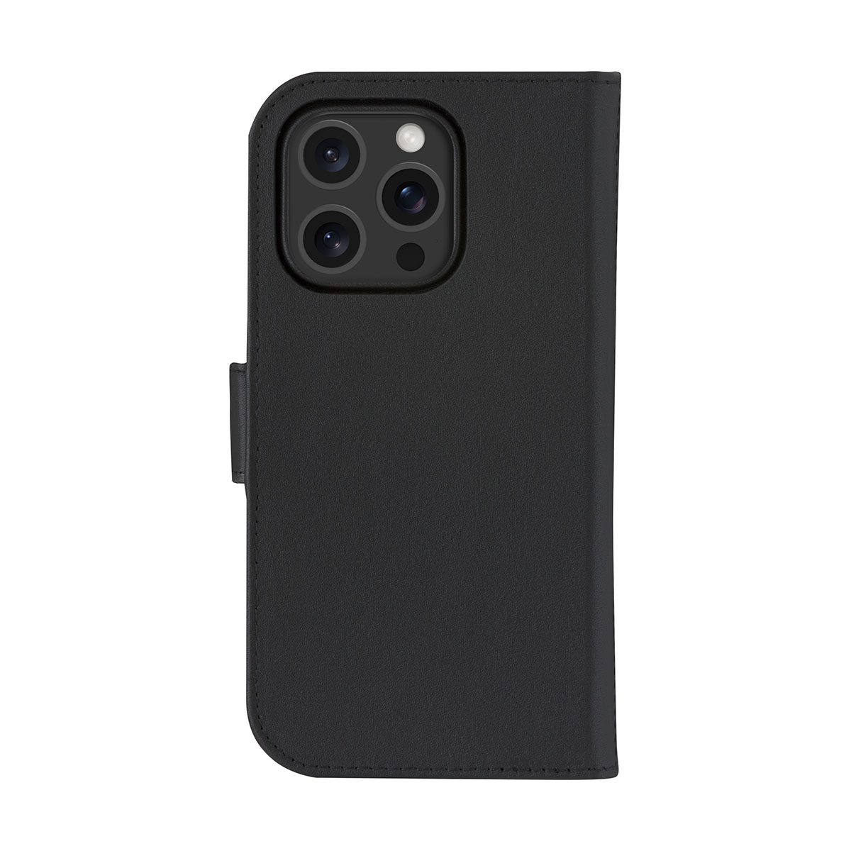 Custodia nera con lenti della fotocamera.