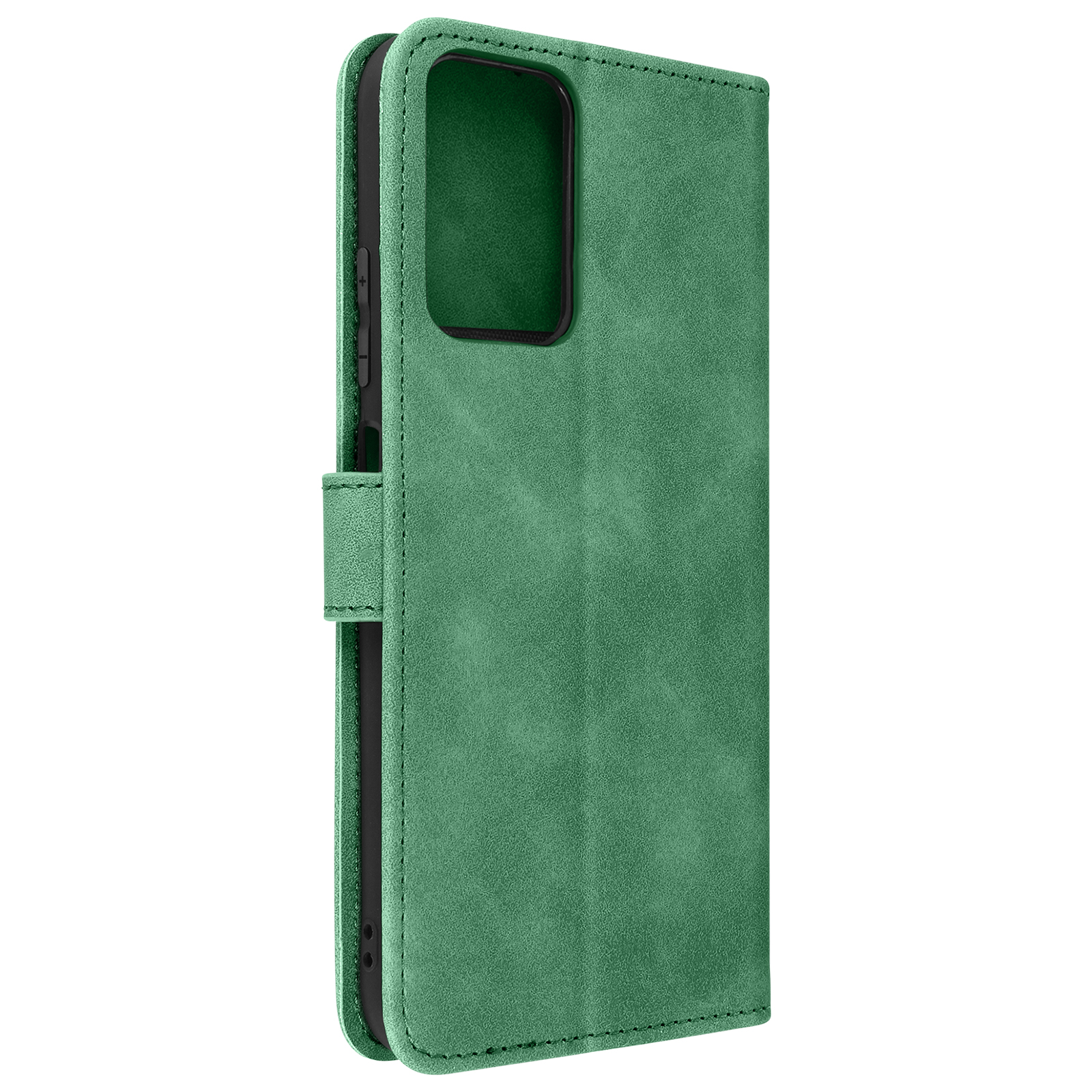 Custodia verde. La custodia è chiusa. Il colore è verde.