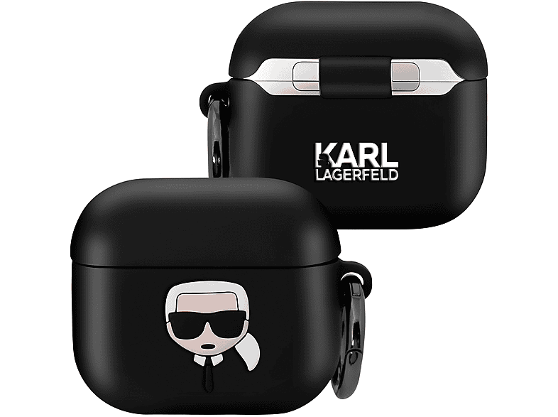Funda De Silicona Karl Lagerfeld Para AirPods Pro – Color Negro Elegante Y Minimalista