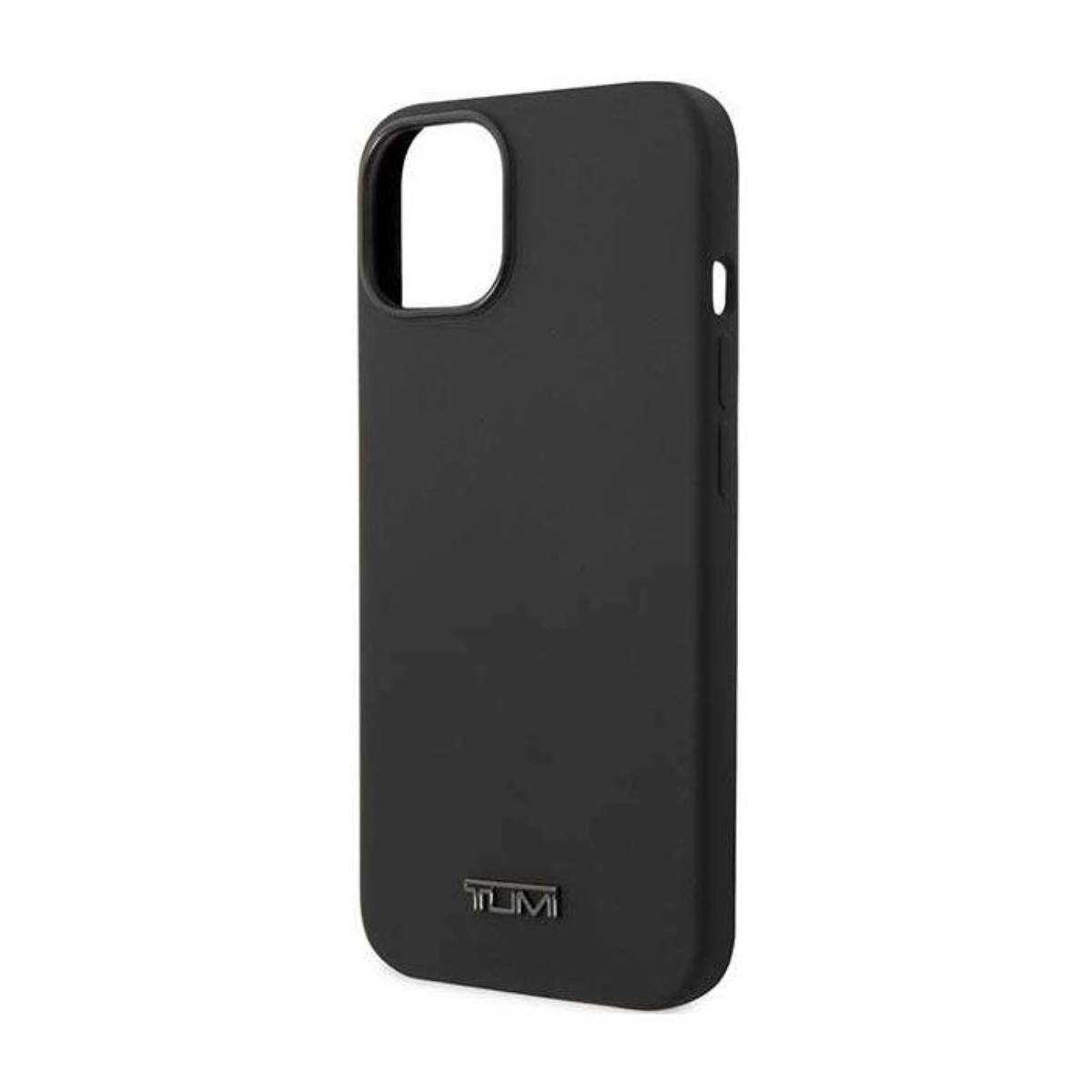Custodia nera TUMI per telefono con ritaglio fotocamera.