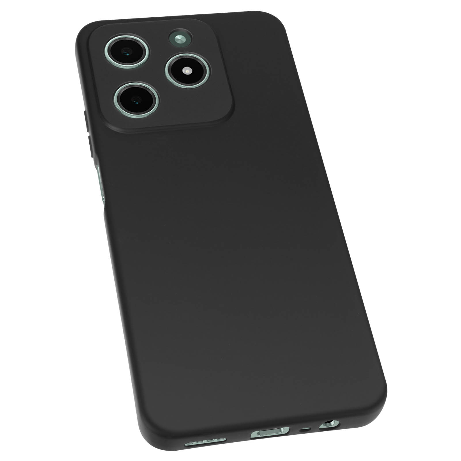 Custodia nera con lenti della fotocamera.