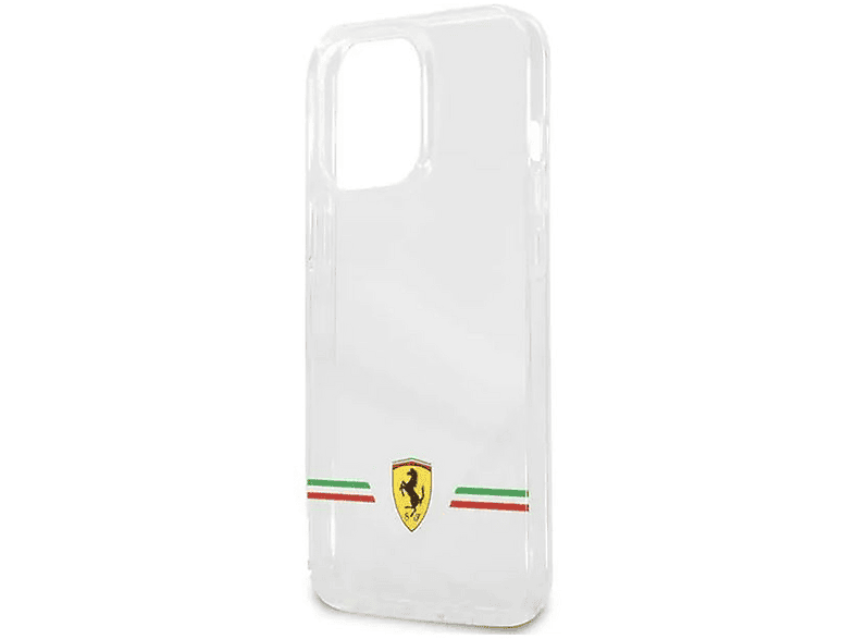 Ferrari FEHCP13LRQUR Custodia Ufficiale Per IPhone 13 Pro / 13 6,1 Pollici, Cover Rigida Trapuntata, Colore Rosso Off Track, Design Sportivo