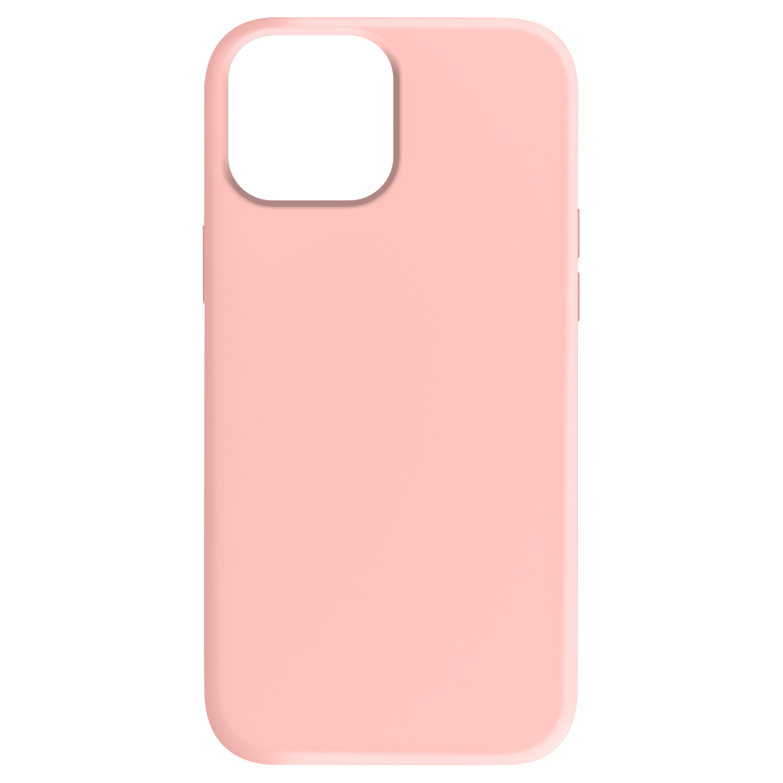 Custodia per telefono rosa per iPhone. La custodia è semplice con un ritaglio per la fotocamera.