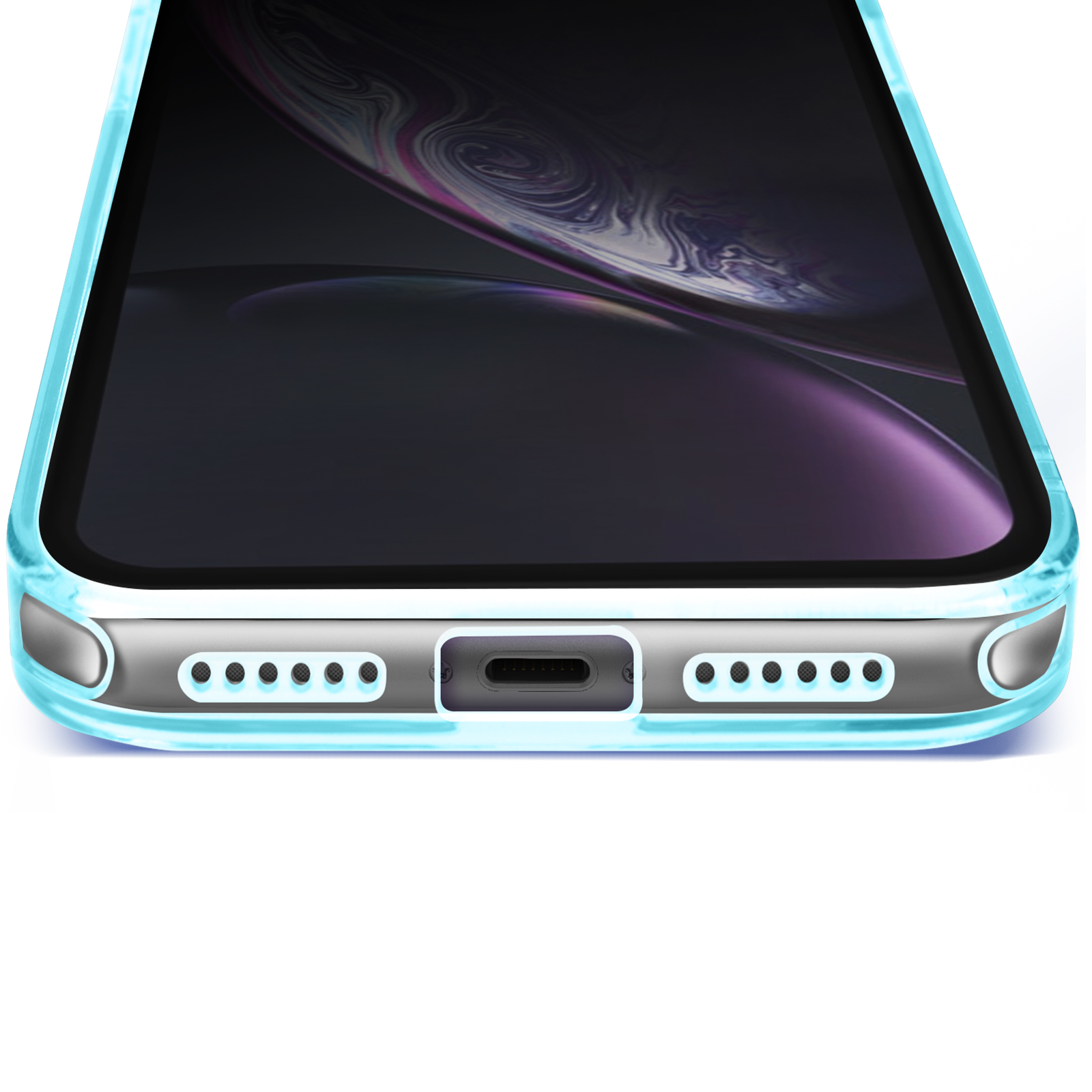 Custodia Magnetica con Vetro Temperato per iPhone 15 Pro - Blu