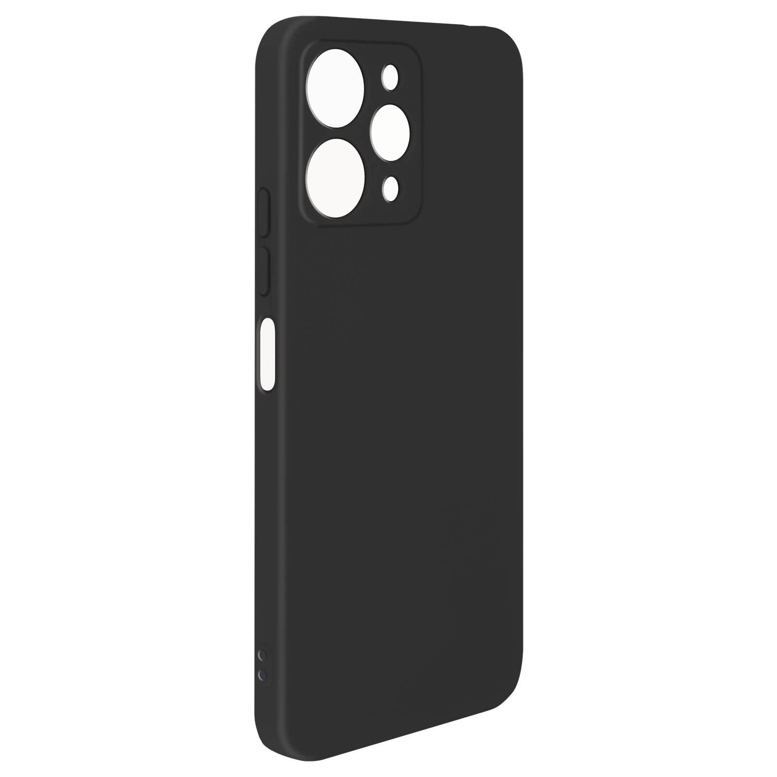 Custodia nera con fori per la fotocamera.