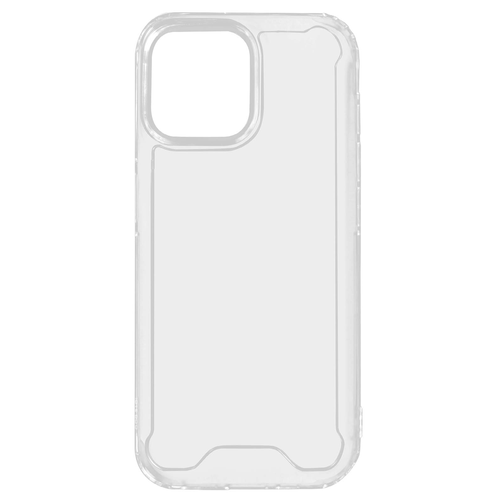 Custodia trasparente per telefono. Trasparente, protettiva. Design trasparente con un contorno visibile. Custodia per telefono vuota.