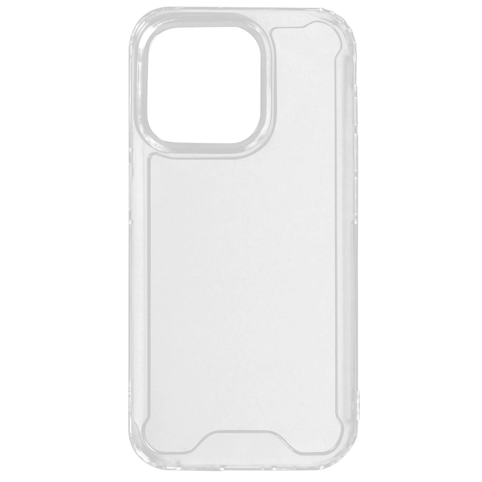 Custodia trasparente per telefono. Trasparente, con fori per fotocamera e altre funzioni.