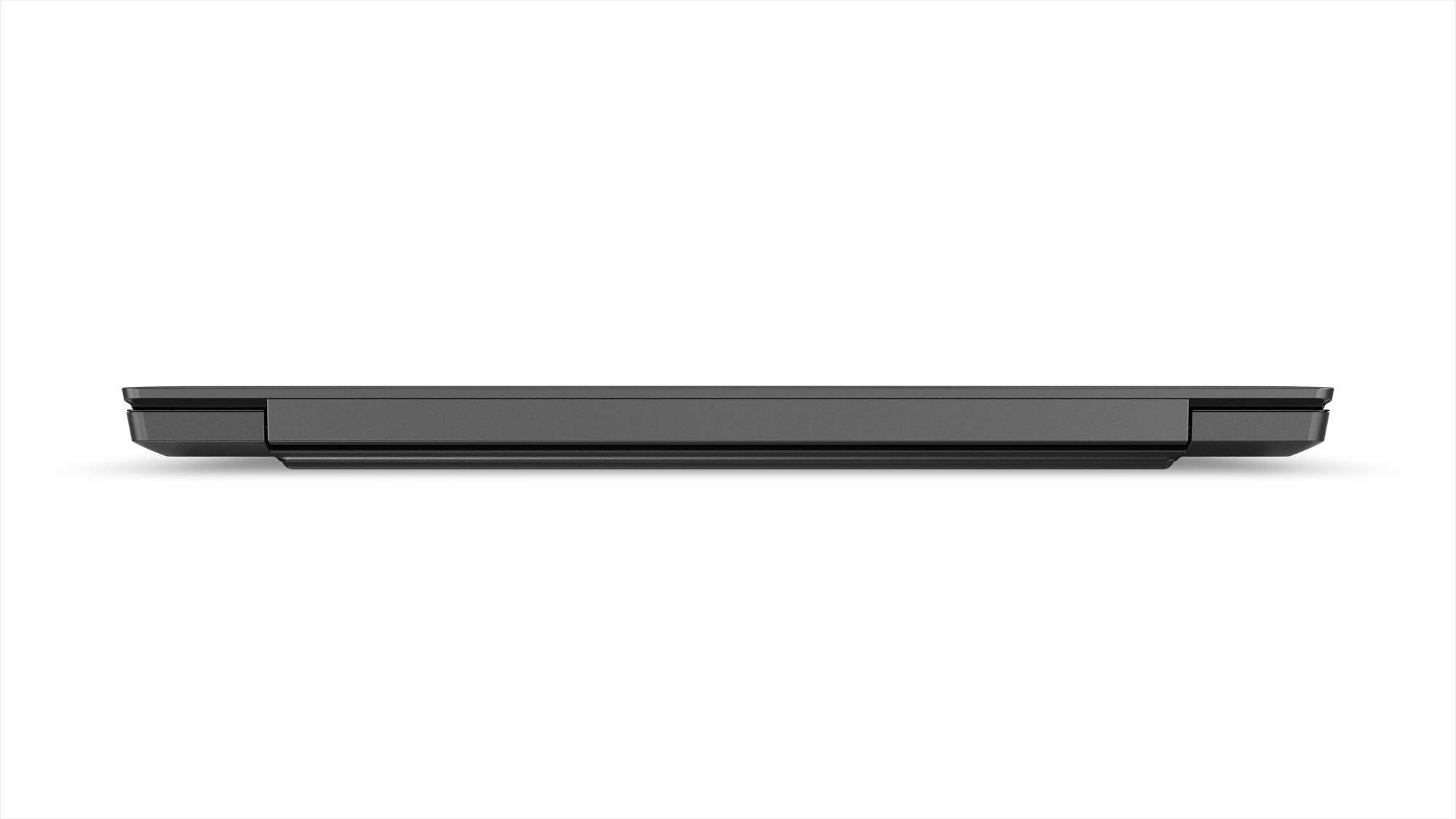 Vista laterale del laptop, che mostra il profilo laterale, con un design pulito e minimalista.