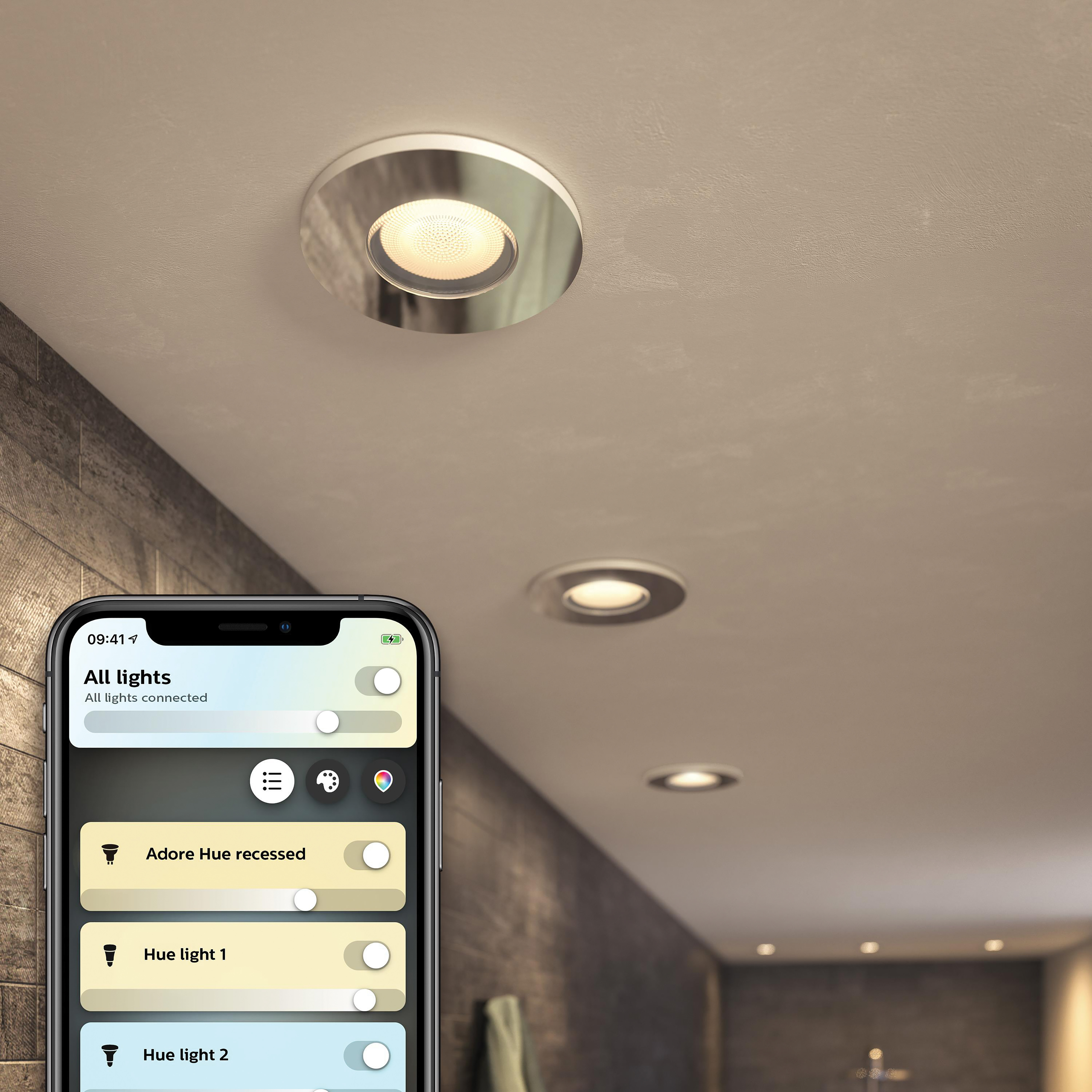 Smartphone zeigt Smart-Lights-Optionen.
