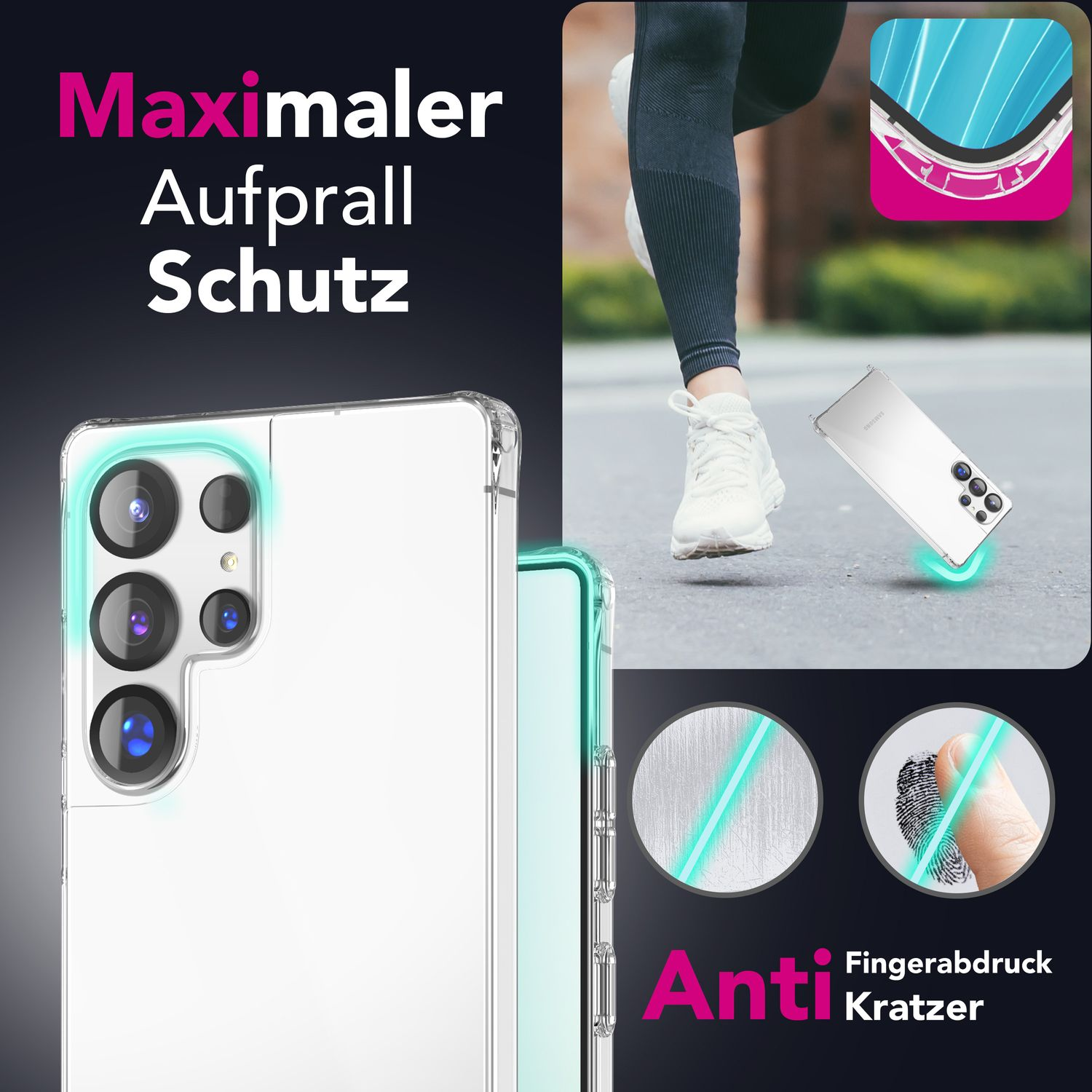 NALIA Hangit Klare Harte Hlle mit Band zum Umhngen, Umhngetasche,  Samsung, Galaxy S25 Ultra, Mitternacht Schwarz | MediaMarkt