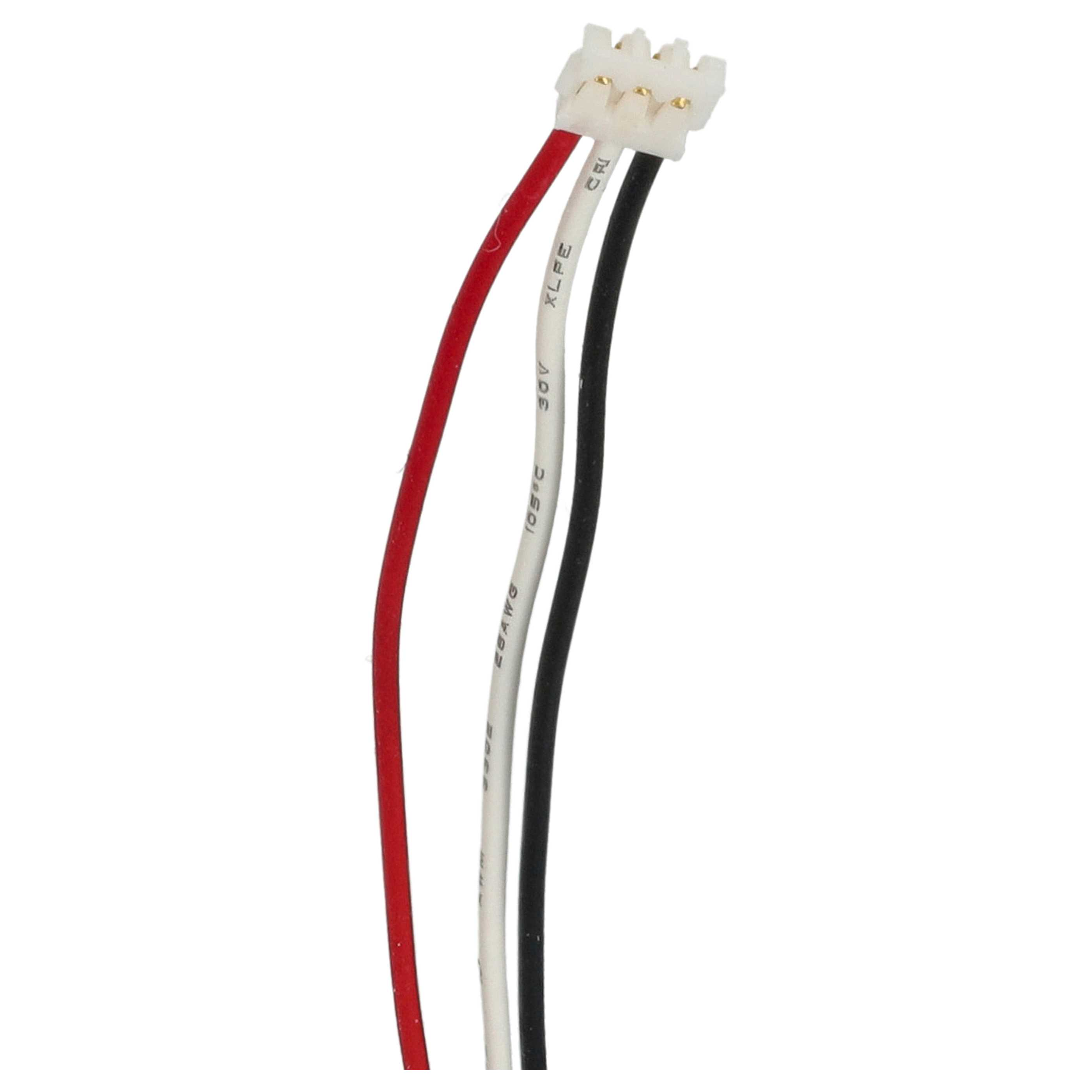 Kabel mit Steckern. Rote, schwarze und weiße Kabel.