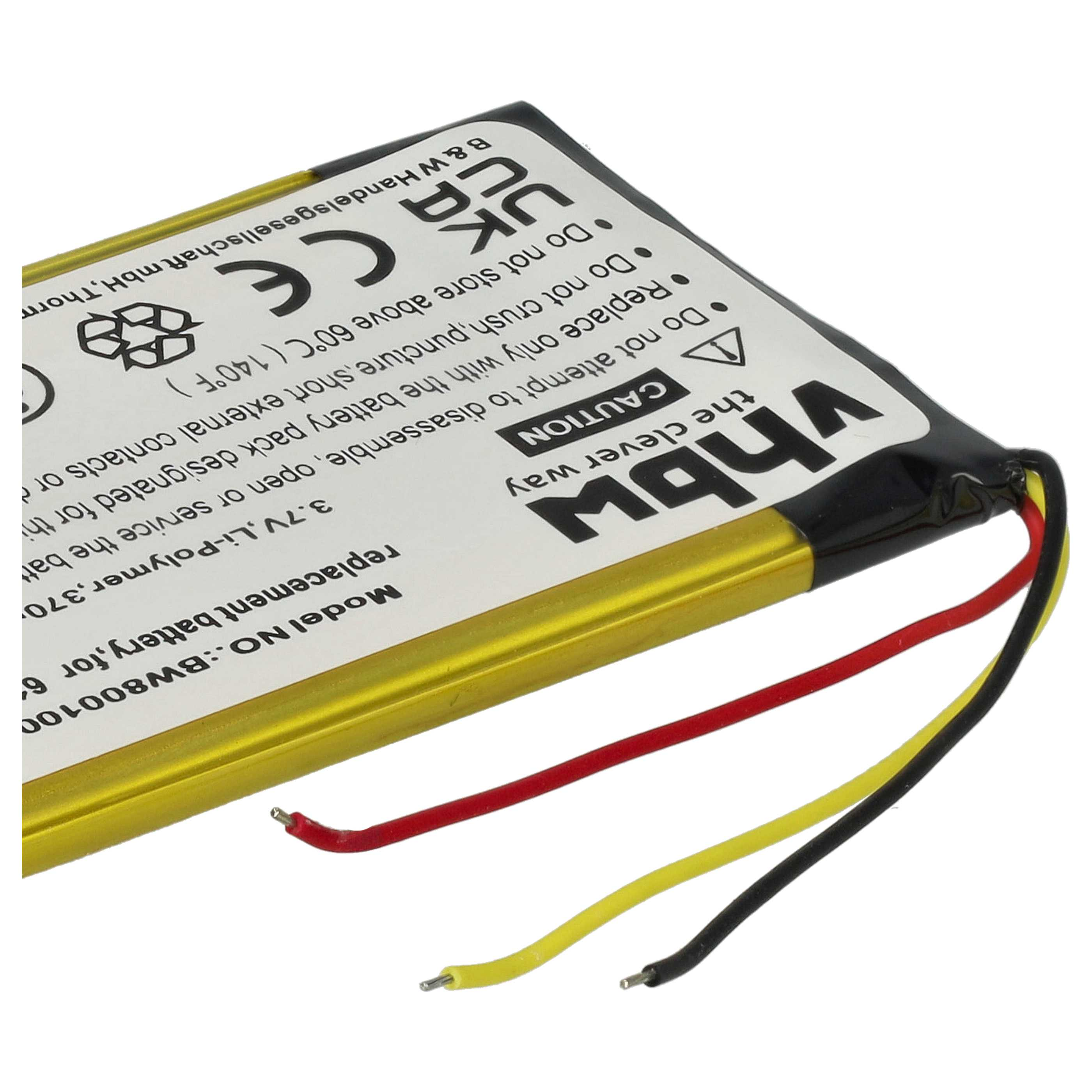 Gelbe Batterie. Die Batterie hat Text und Warnungen. Das Bild ist aus der Vogelperspektive aufgenommen.