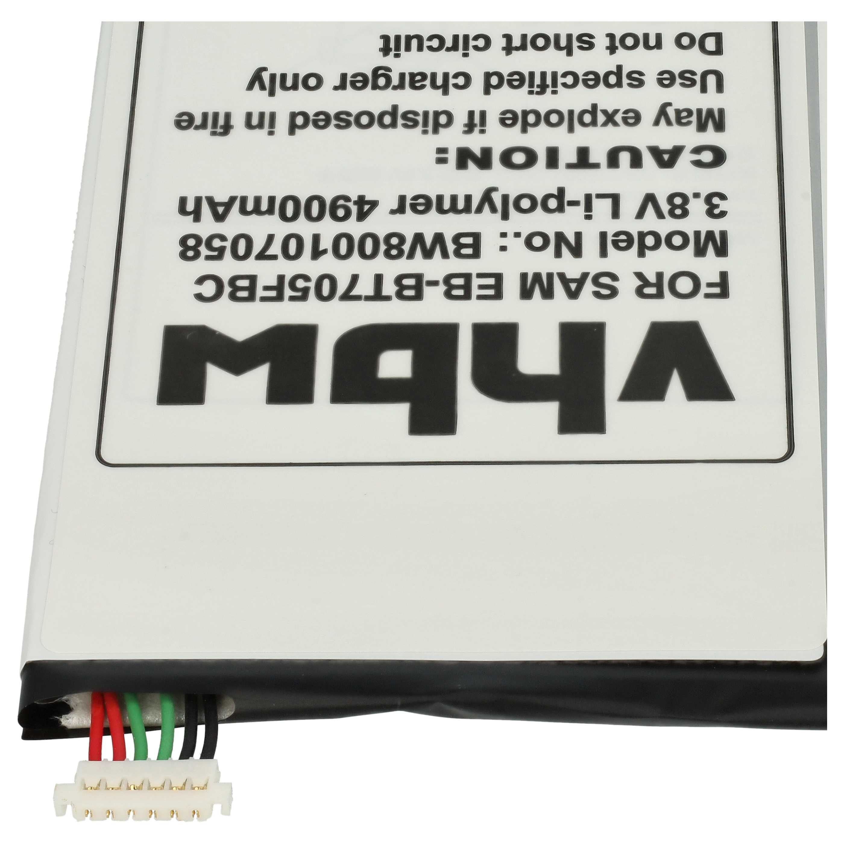 Ein weißes Batterielabel mit schwarzem Text. Das Etikett enthält Warnungen und Spezifikationen für eine Batterie.