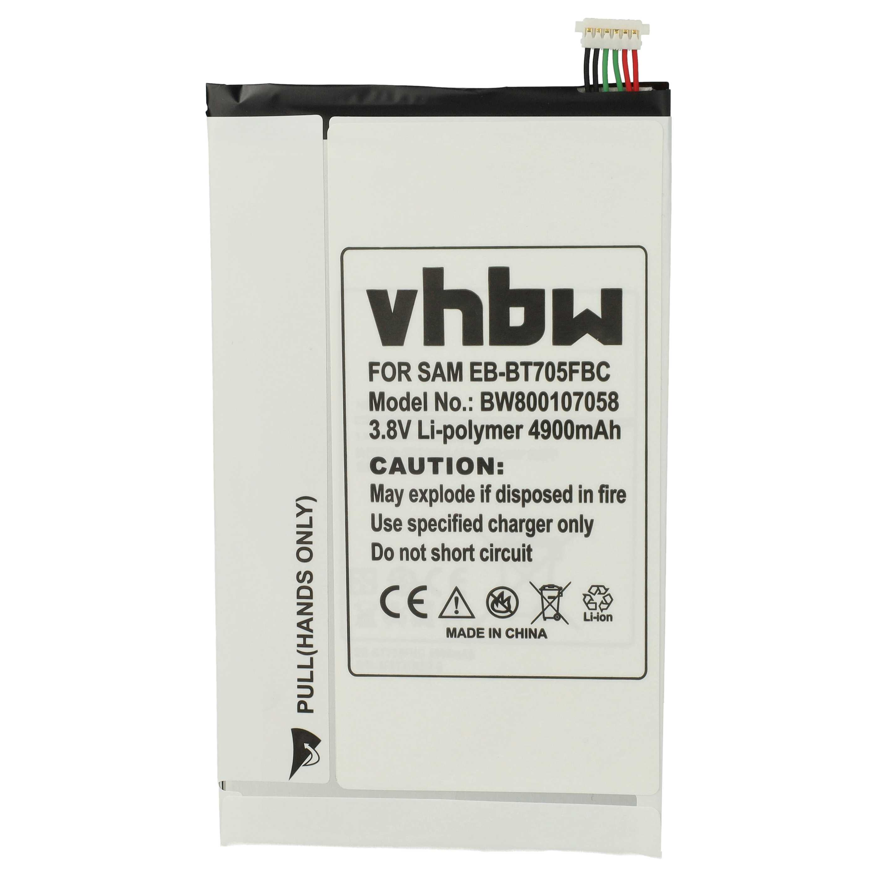 Eine weiß-schwarze Batterie mit Text. Der Text enthält Warn- und Vorsichtshinweise.