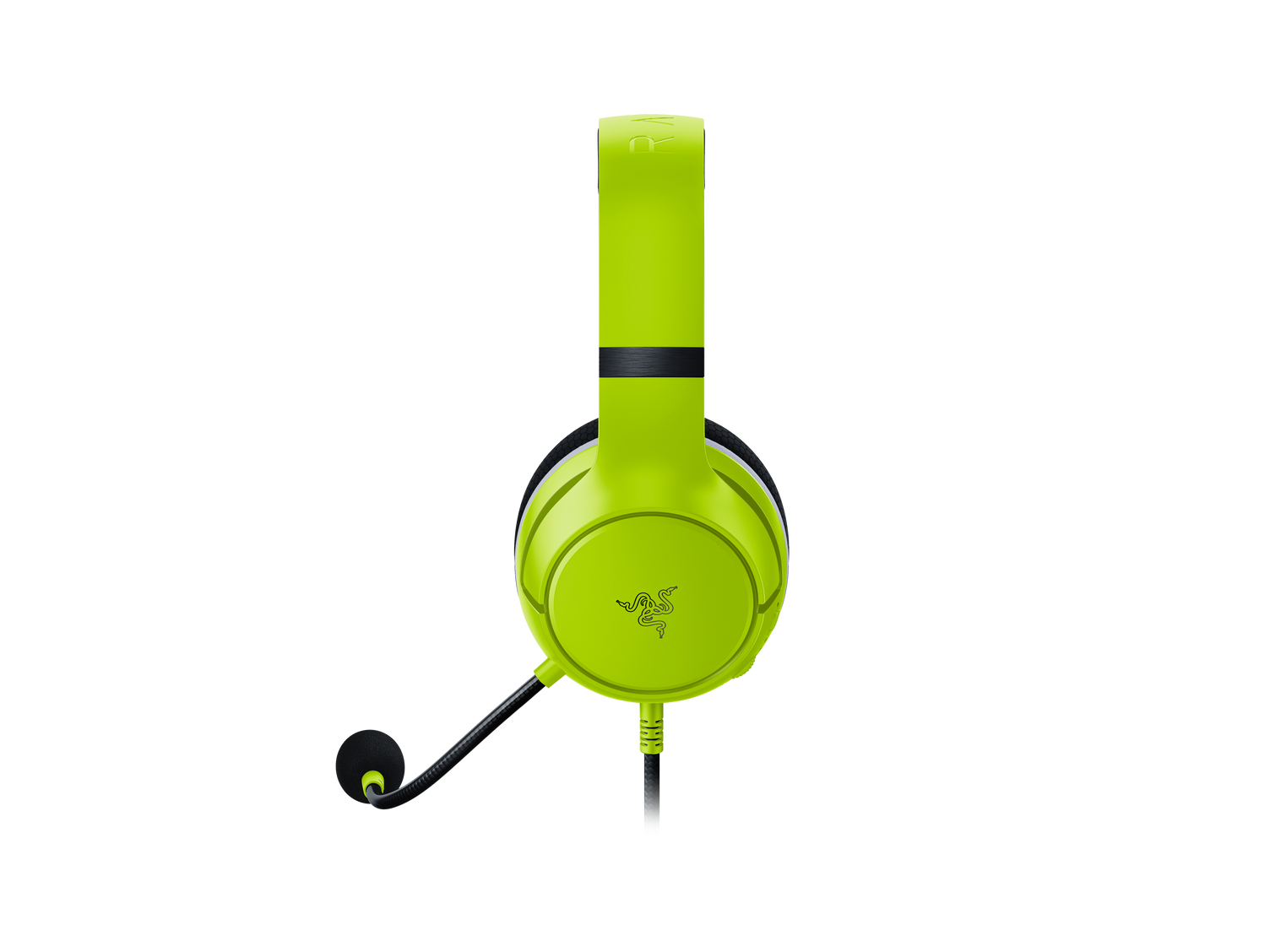 Grünes Razer-Headset mit Mikrofon.