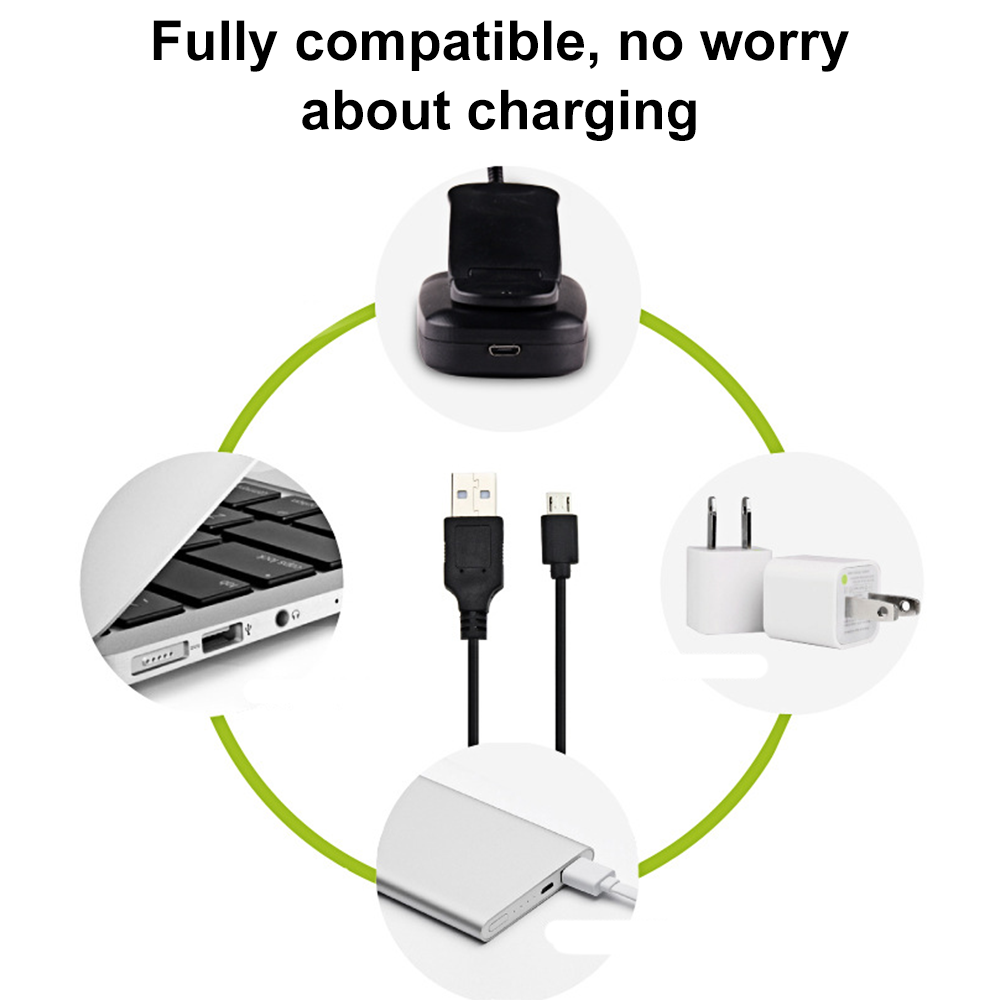 Das Bild zeigt verschiedene Ladezubehörteile: ein Ladegerät, Kabel und eine Powerbank, alles auf weißem Grund.
